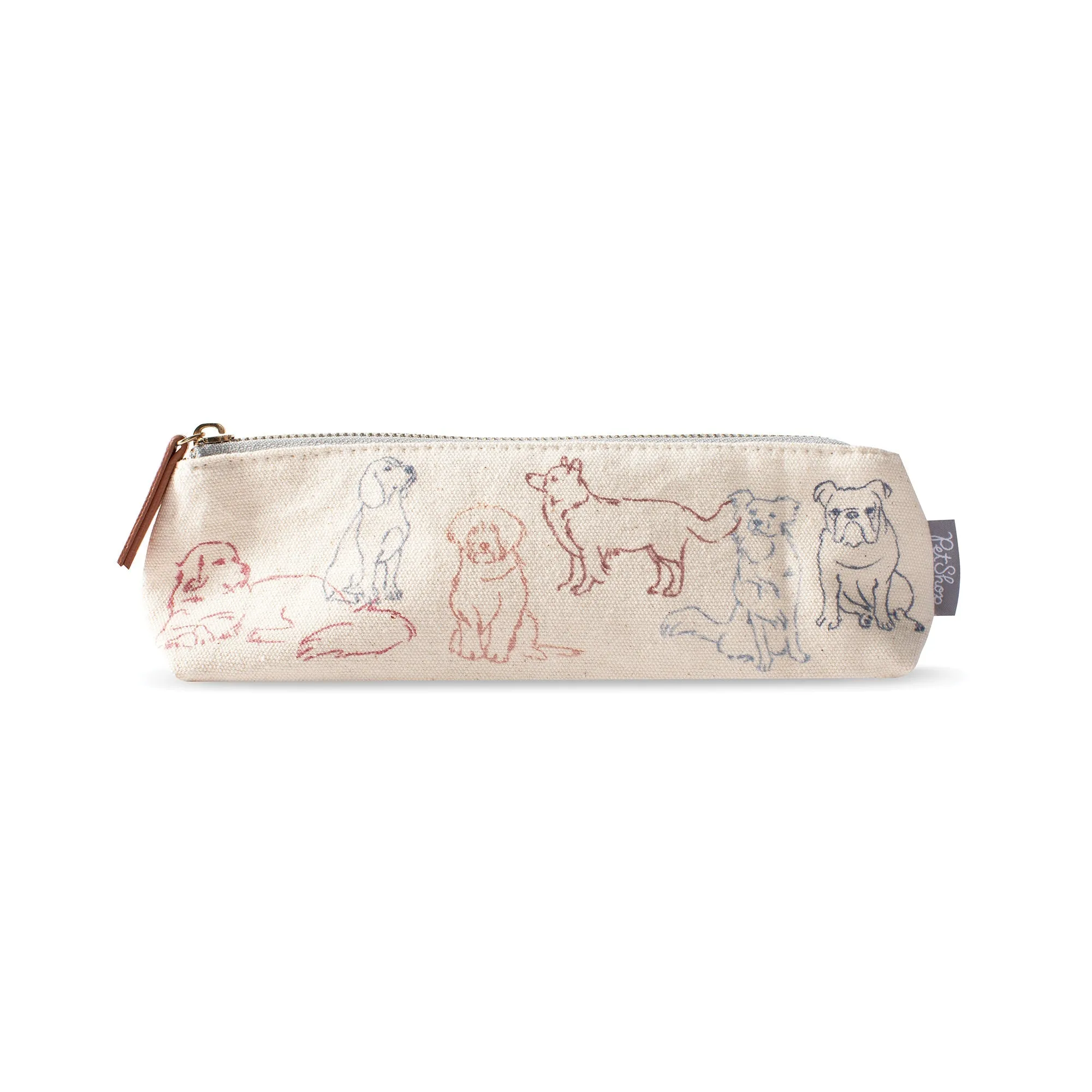 Thoughtful Dogs Canvas Pouch sold by Fringe Studio