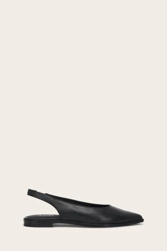 Frye Women KENZIE SLINGBACK BLACK/POLISHED FULL GRAIN sold by Frye