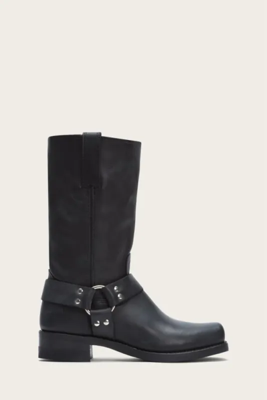 Frye Mens HARNESS 12R BLACK/OILED LEATHER sold by Frye