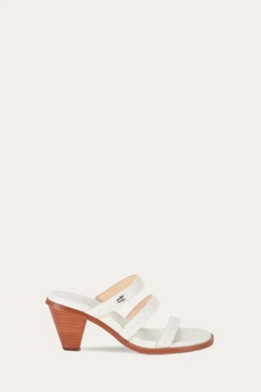 Frye Women ESTELLE STRAPPY SLIDE WHITE/NEW EXTASY LEATHER sold by Frye