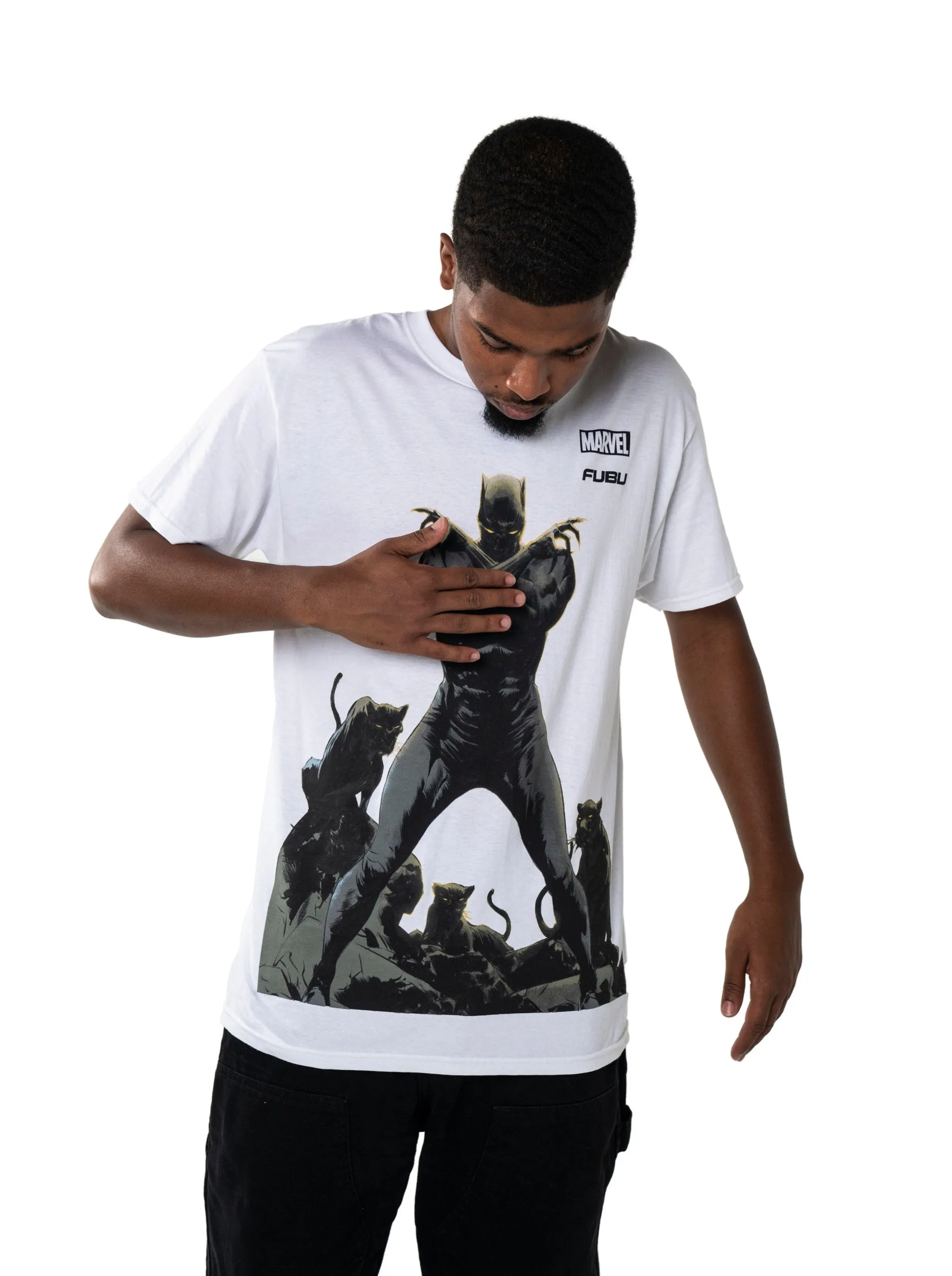 Black Panther White Tee sold by FUBU product image thumbnail 2