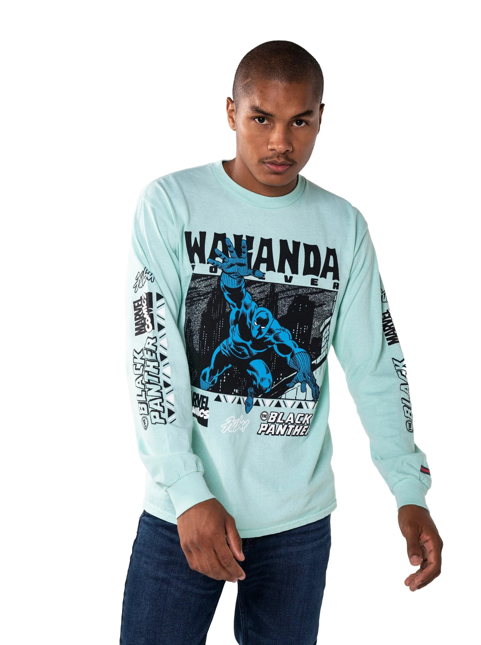 Black Panther Long Sleeve Tee sold by FUBU product image thumbnail 2