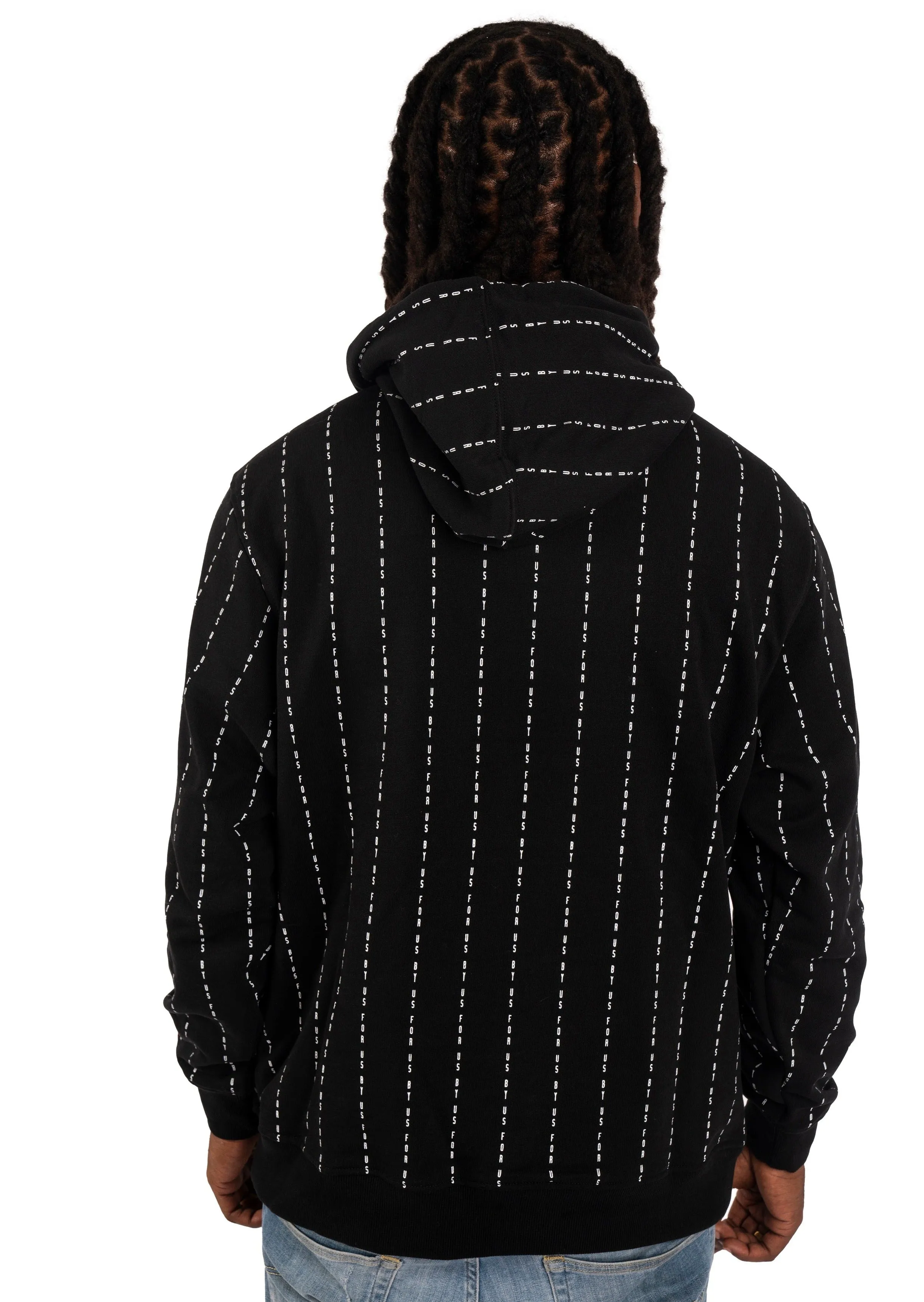 Chenille Patched Matrix Hoodie - Black sold by FUBU product image thumbnail 4