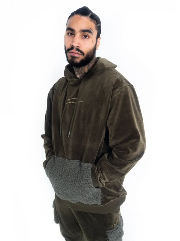 Corduroy Combo Knit Hoodie sold by FUBU