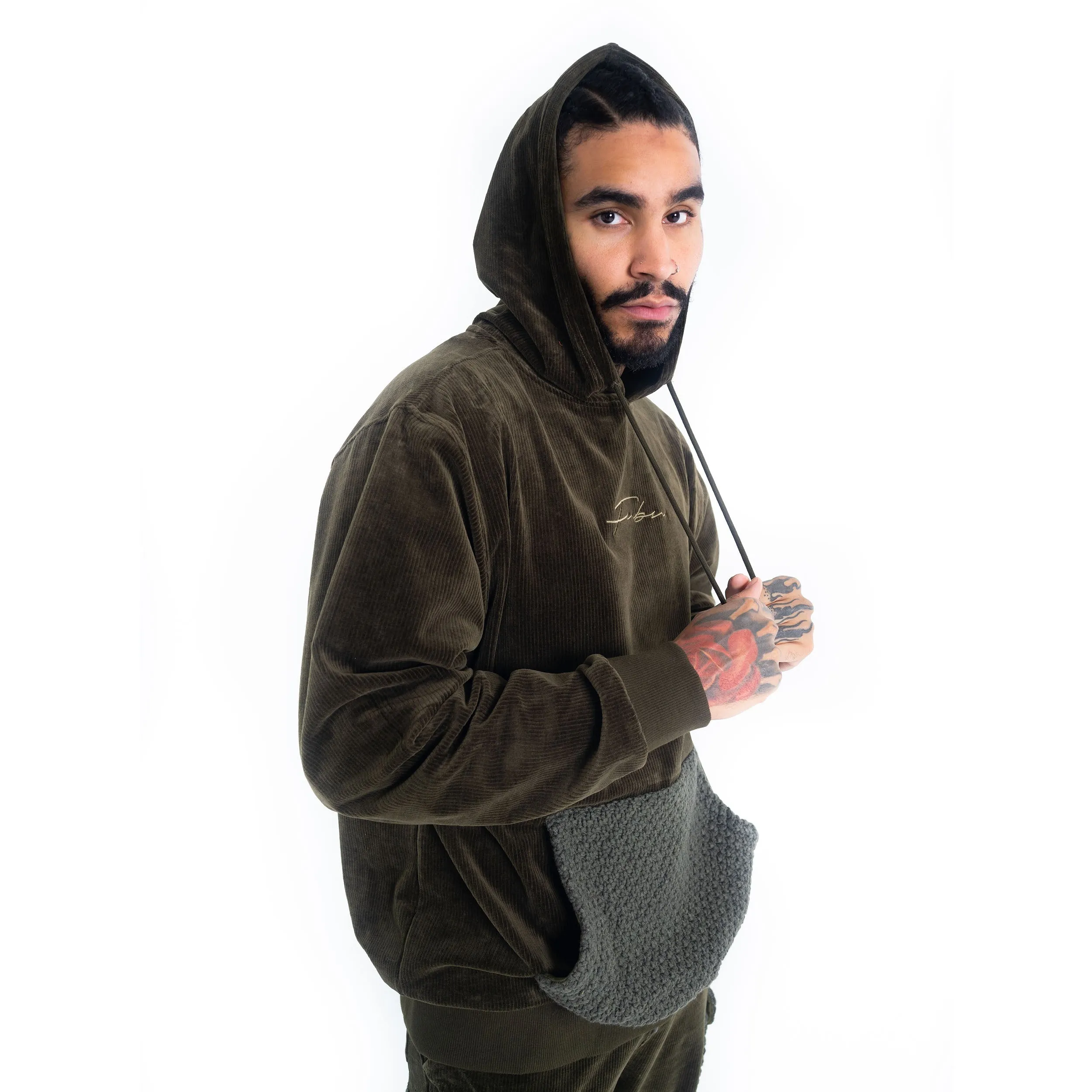 Corduroy Combo Knit Hoodie sold by FUBU product image thumbnail 3