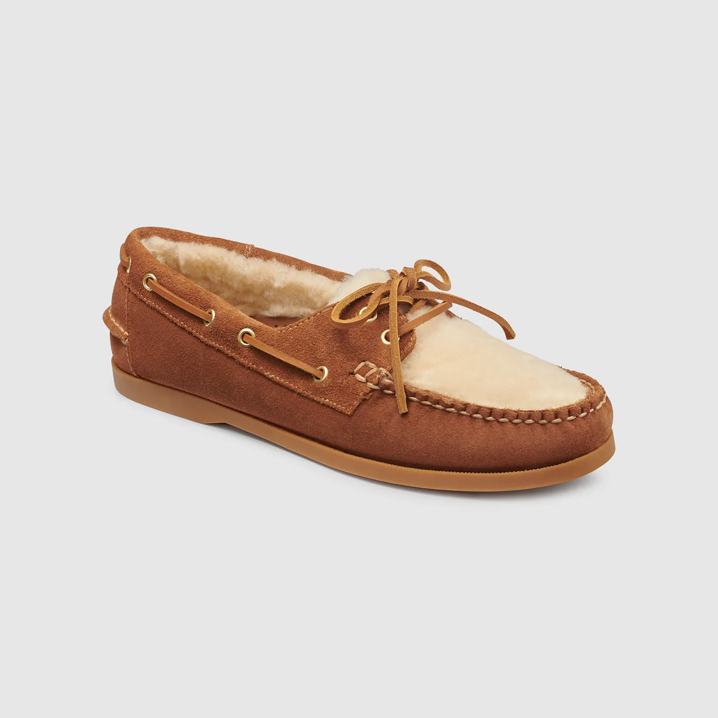Mens Hampton Shearling Lined Boat Shoe sold by G.H. Bass & Co.