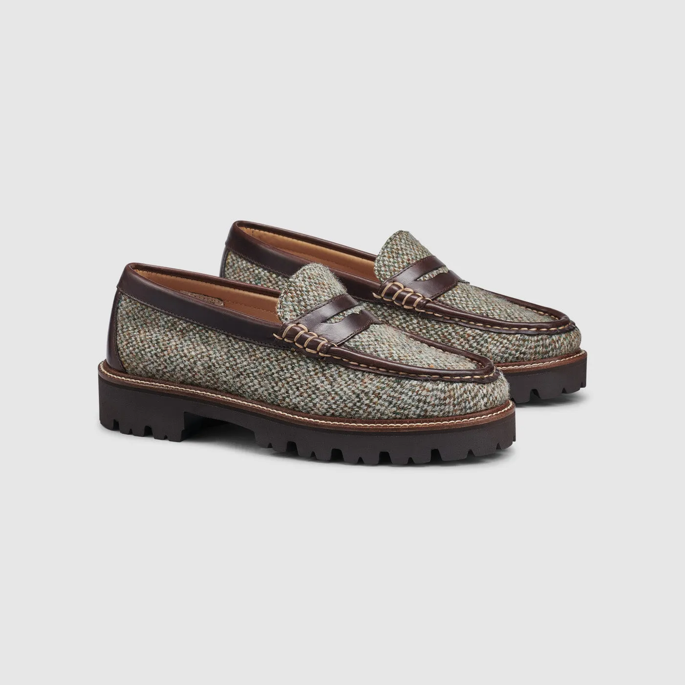 WOMENS WHITNEY HARRIS TWEED LUG WEEJUNS LOAFER sold by G.H. Bass & Co.