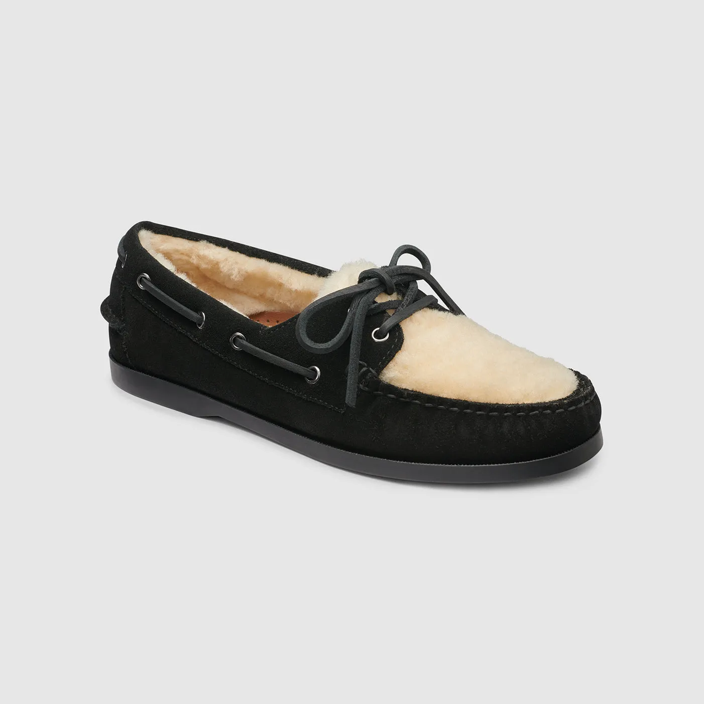 Mens Hampton Shearling Lined Boat Shoe sold by G.H. Bass & Co.