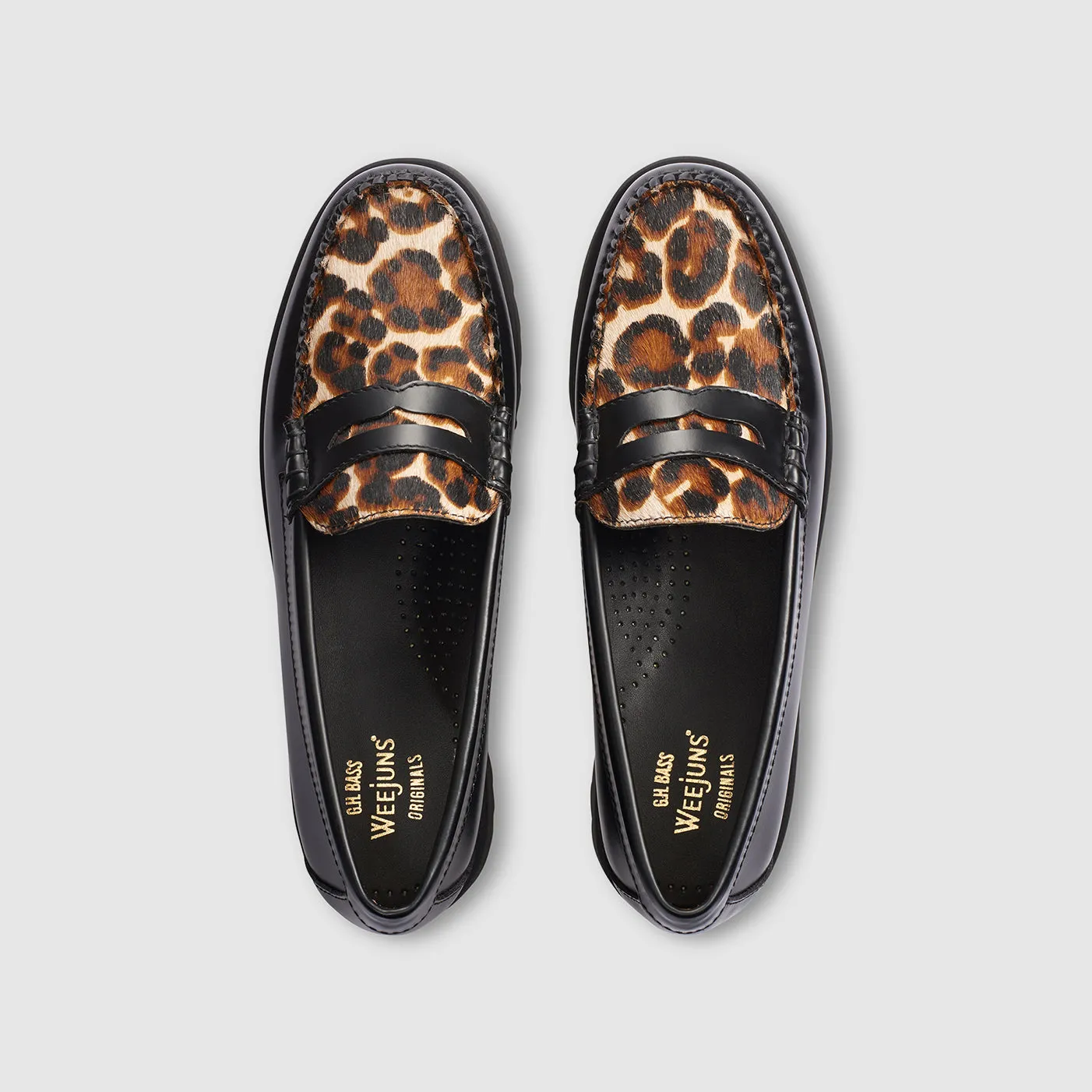 WOMENS WHITNEY LEOPARD SUPER LUG WEEJUNS LOAFER sold by G.H. Bass & Co. product image thumbnail 3