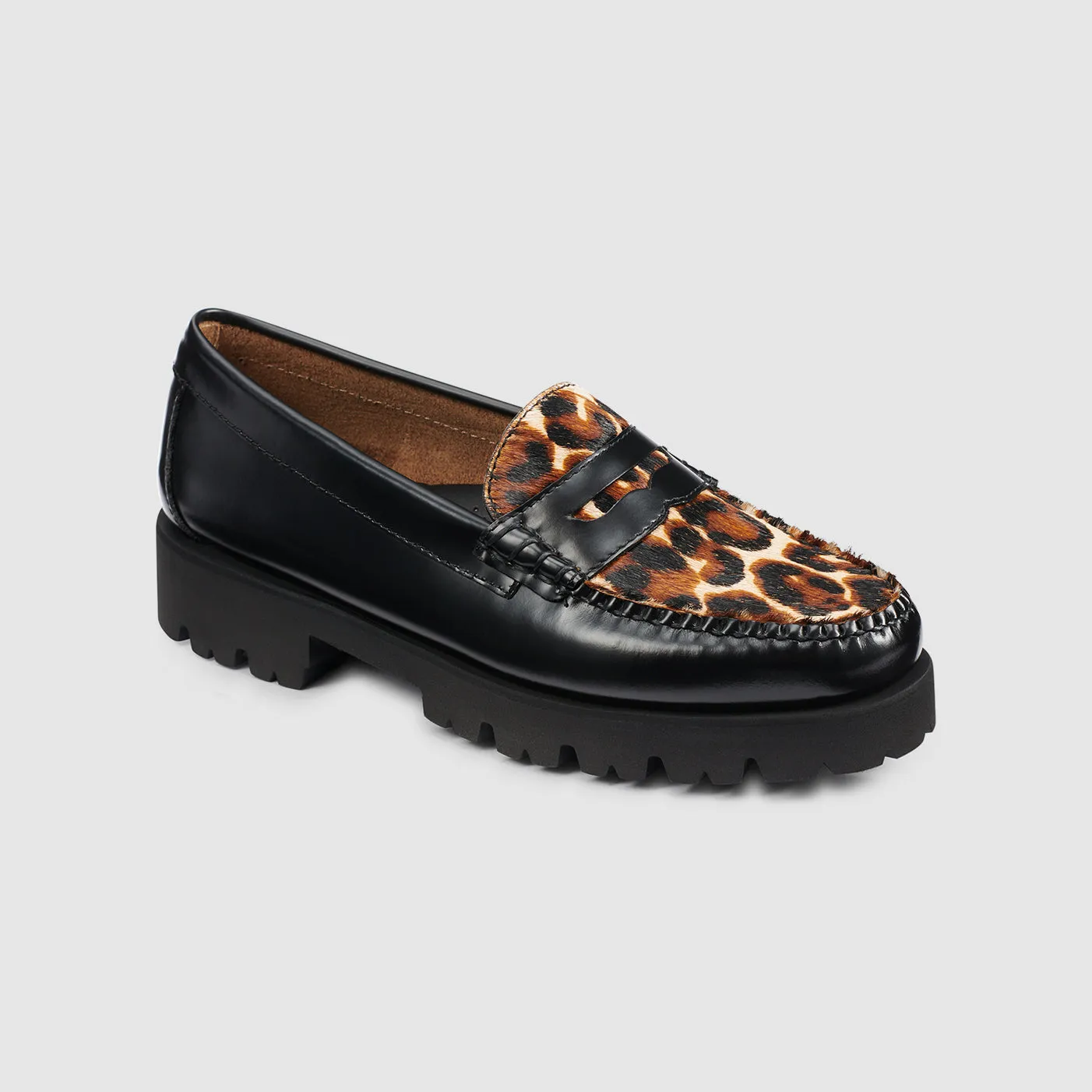 WOMENS WHITNEY LEOPARD SUPER LUG WEEJUNS LOAFER sold by G.H. Bass & Co.