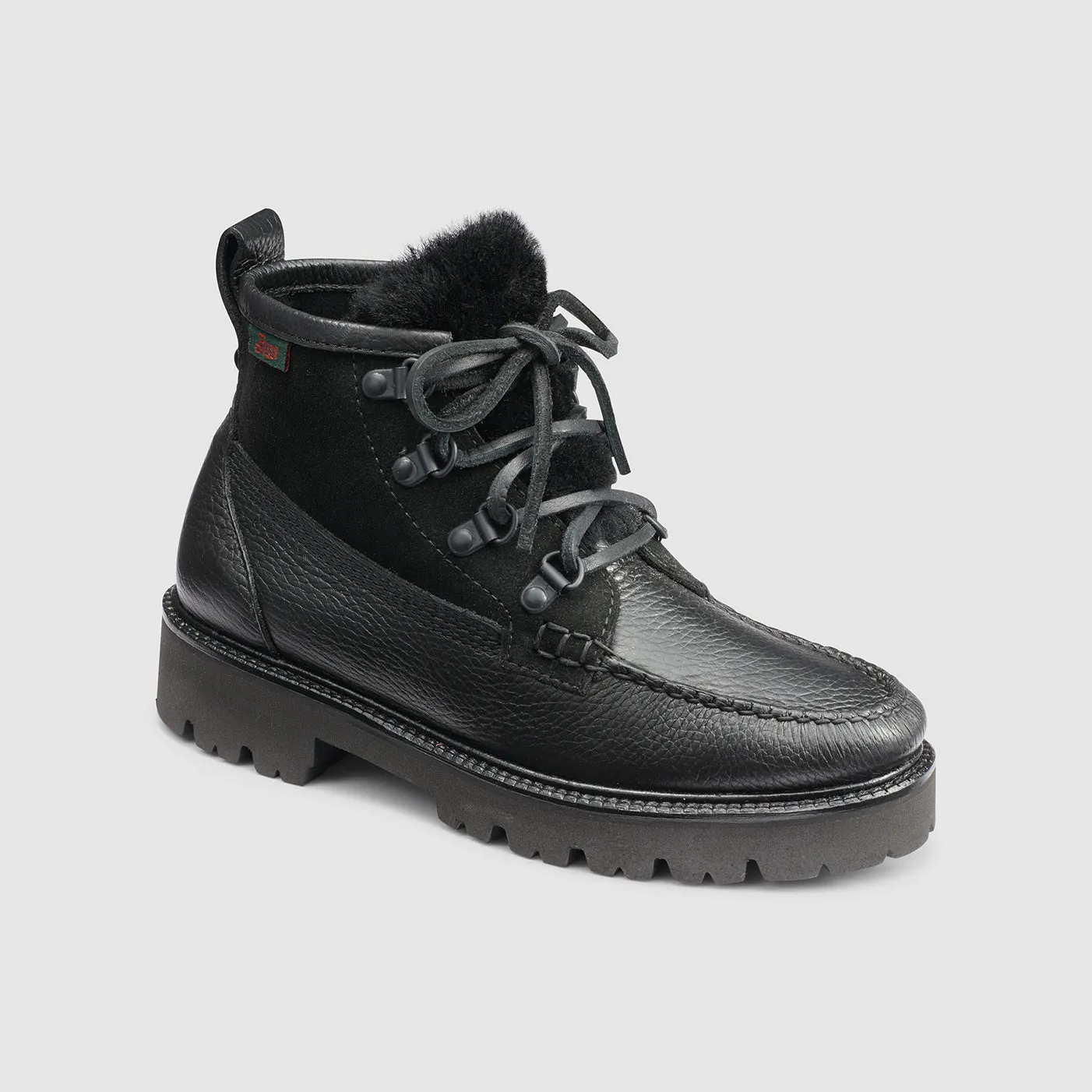 WOMENS MIXED MEDIA RANGER SUPER LUG BOOT WITH SHEARLING sold by G.H. Bass & Co.