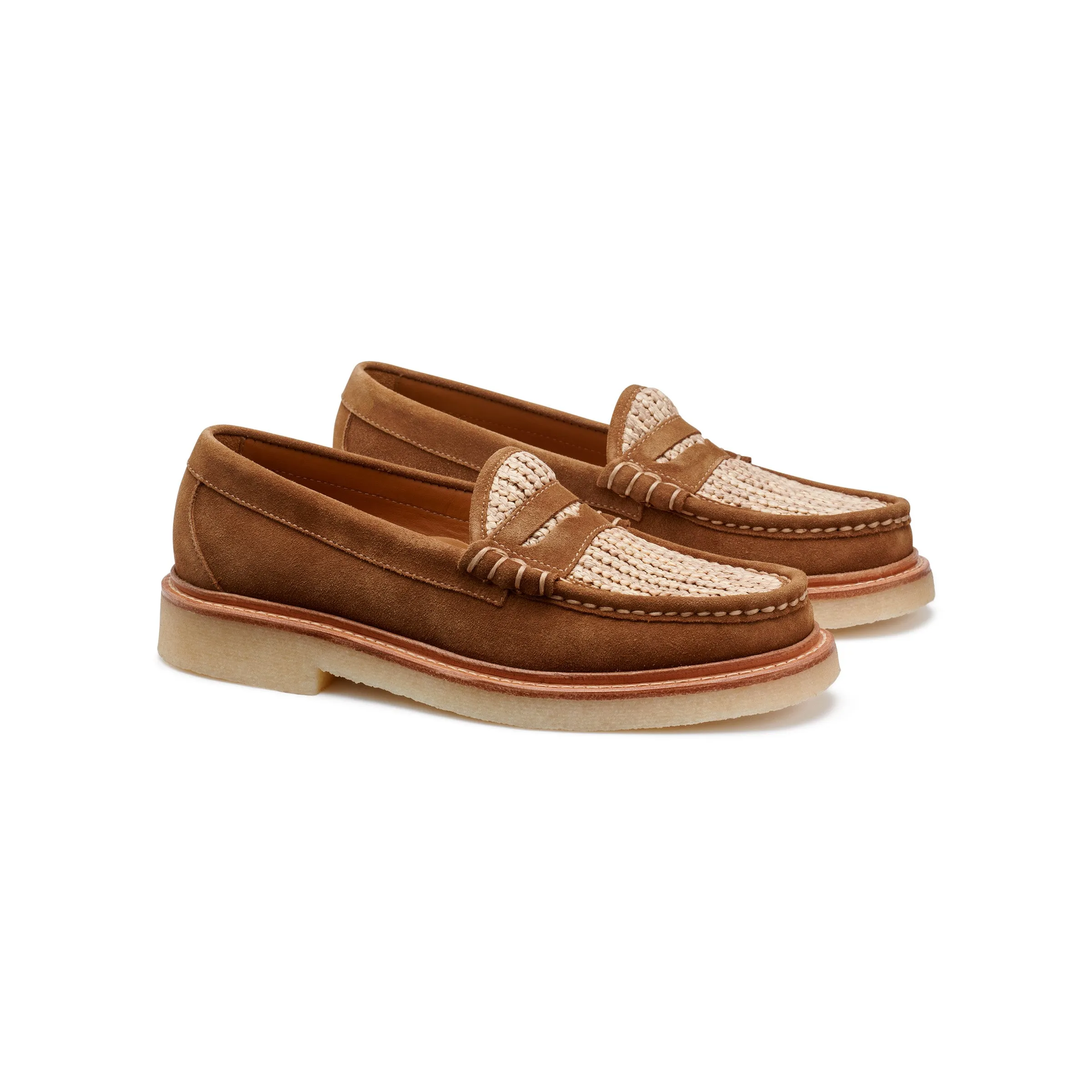 MENS LARSON CREPE SOLE RAFIA LOAFER sold by G.H. Bass & Co.