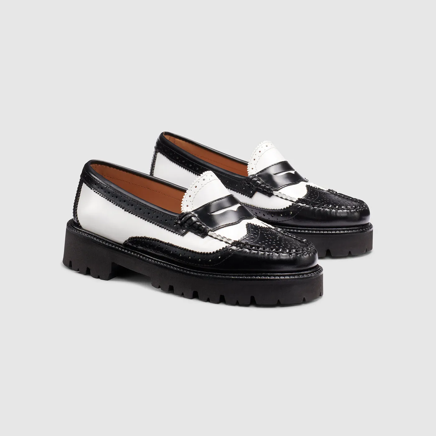 WOMENS WHITNEY BROGUE SUPER LUG WEEJUNS LOAFER sold by G.H. Bass & Co.