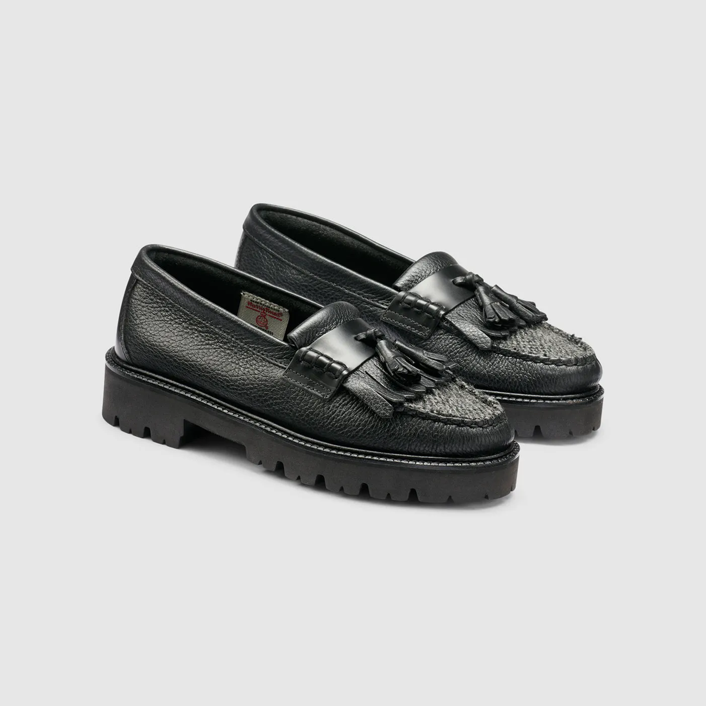 WOMENS ESTHER KILTIE HARRIS TWEED SUPER LUG WEEJUNS LOAFER sold by G.H. Bass & Co.