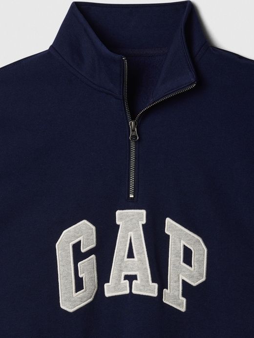 Relaxed Gap Logo Quarter-Zip Sweatshirt sold by GAP Factory product image thumbnail 4