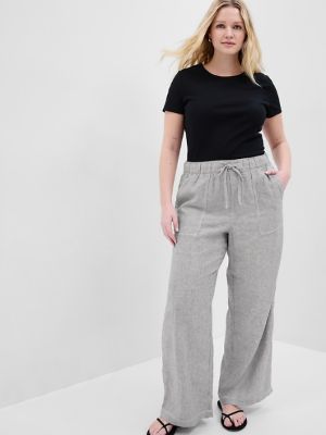 Wide-Leg Linen Pants with Washwell sold by GAP Factory
