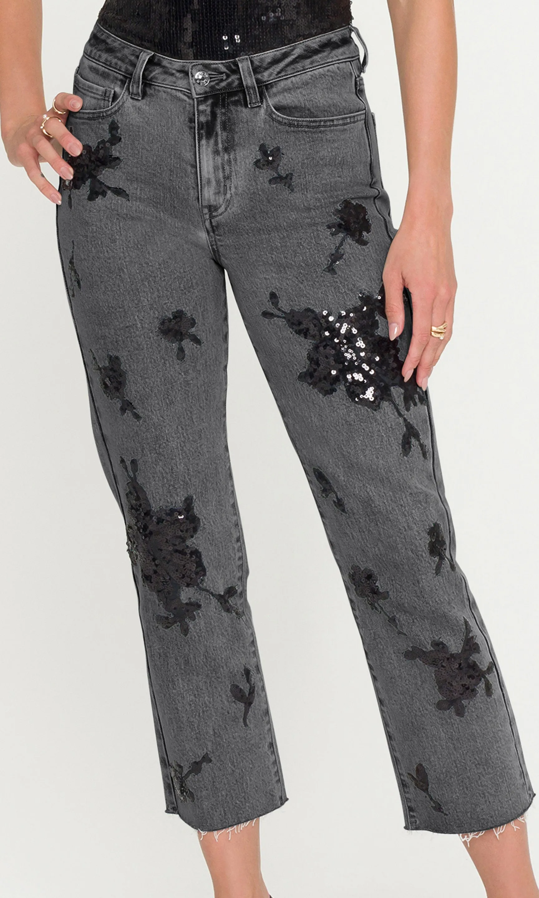 Bella Sequin Embellished Jeans sold by Generation Love product image thumbnail 3