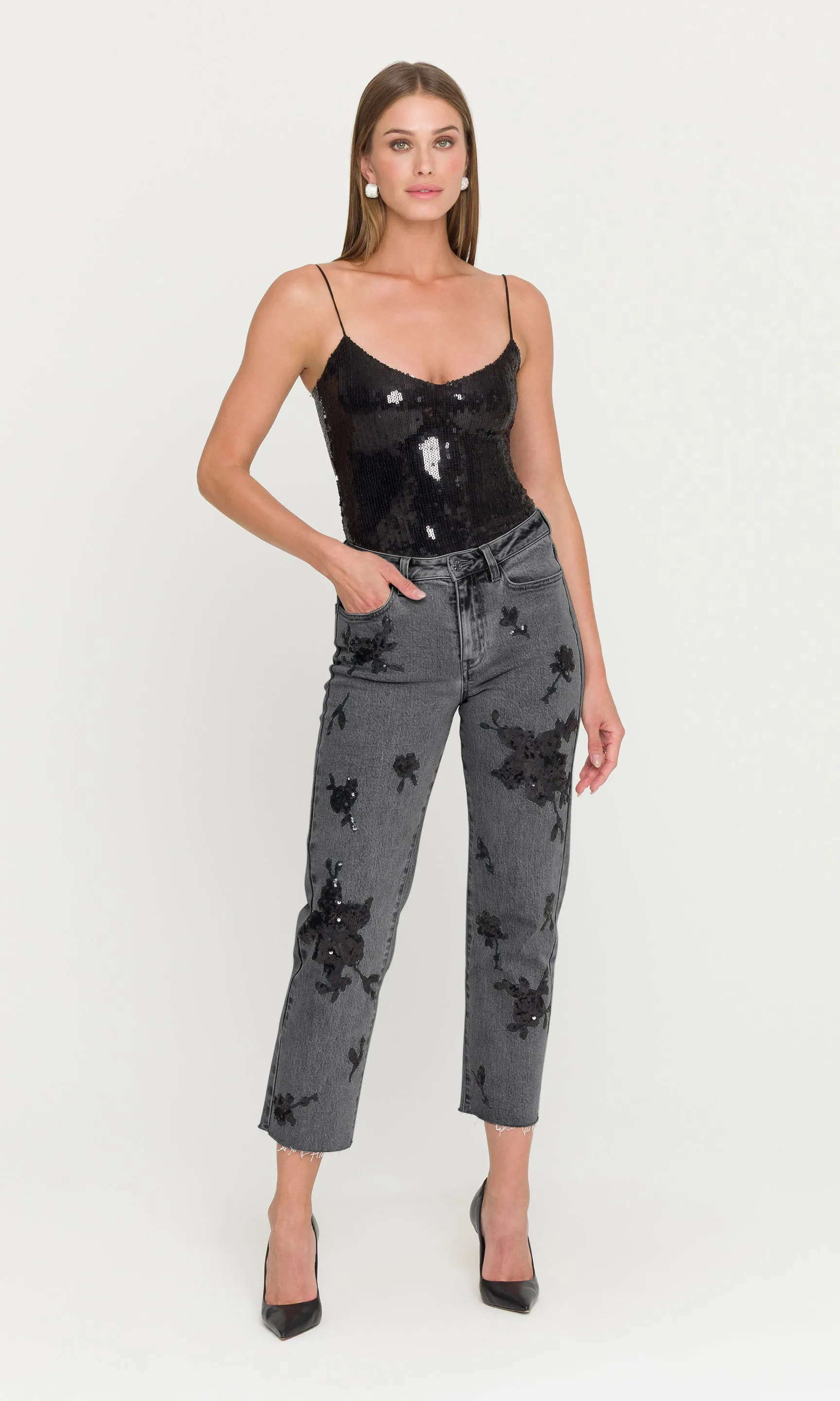 Bella Sequin Embellished Jeans sold by Generation Love product image thumbnail 4