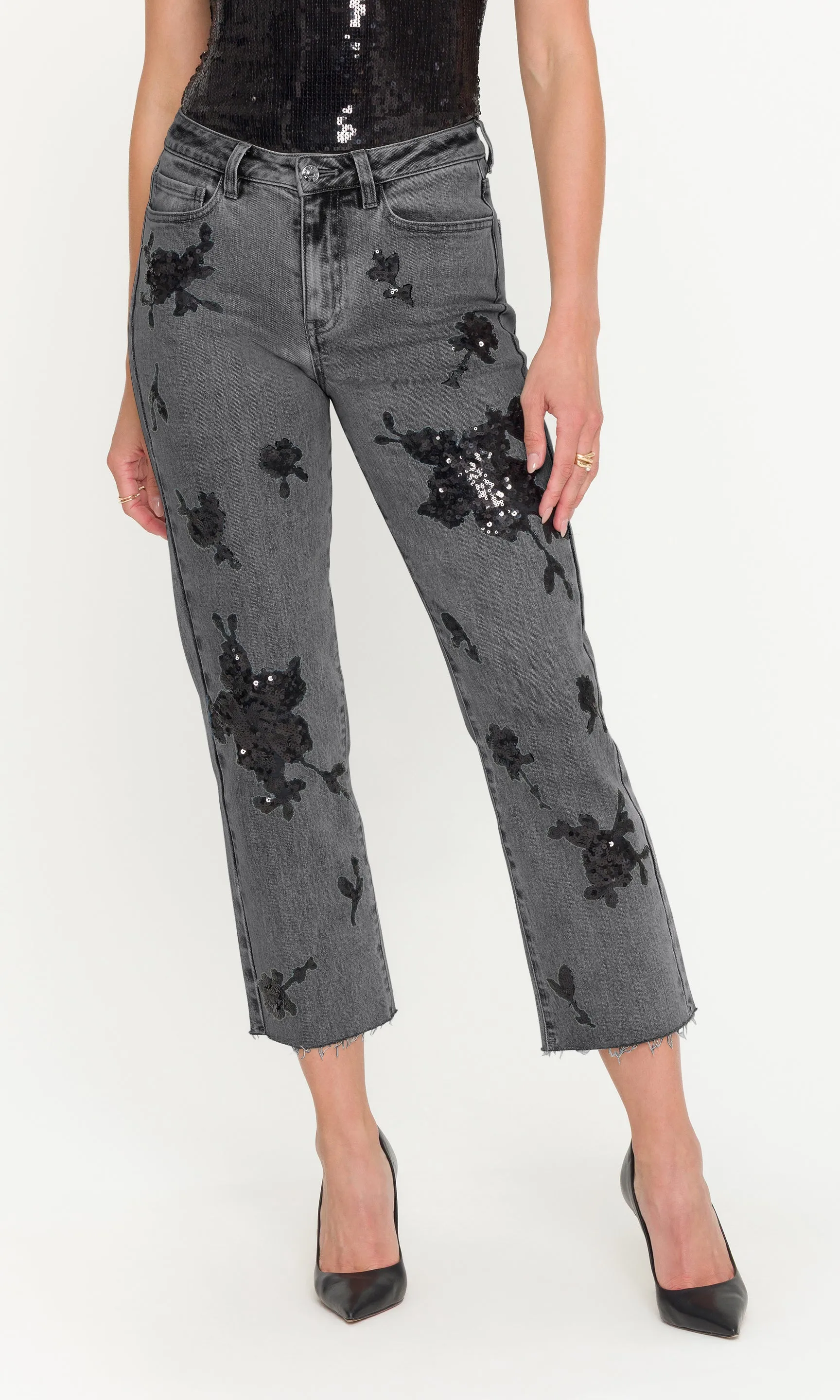 Bella Sequin Embellished Jeans sold by Generation Love