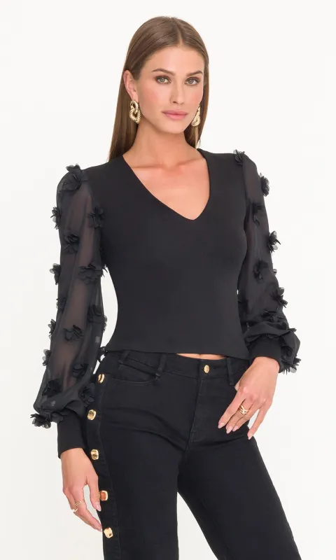 Darla 3D Floral Georgette Combo Top made by Generation Love