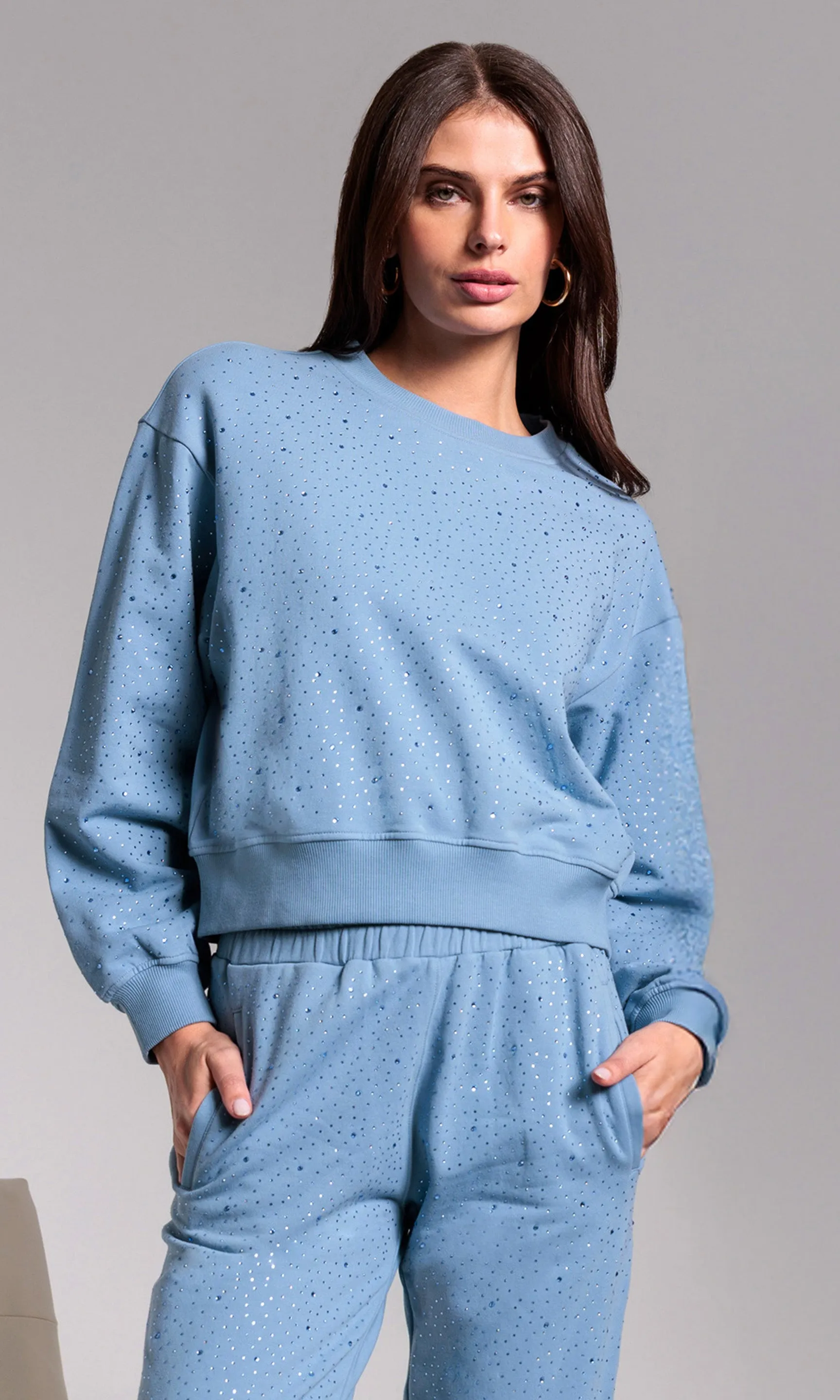 Colby Compact Crystal Sweatshirt sold by Generation Love product image thumbnail 4