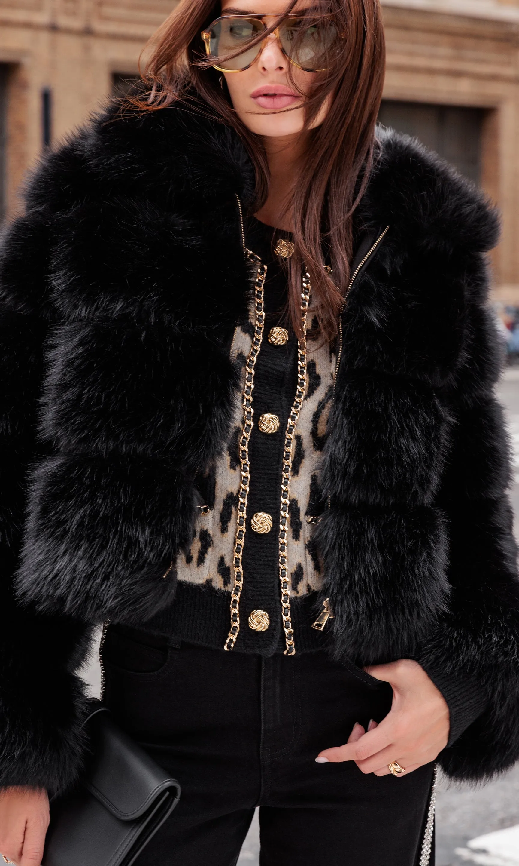Madison Faux Fur Jacket sold by Generation Love product image thumbnail 4