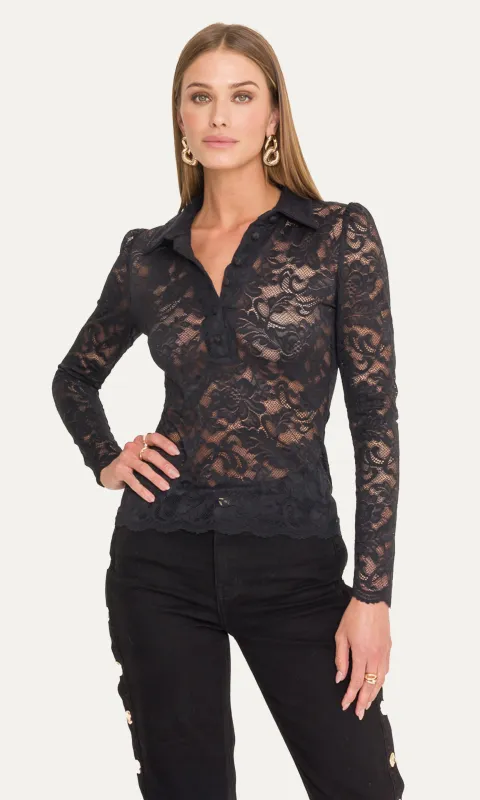 Dominique Lace Top sold by Generation Love