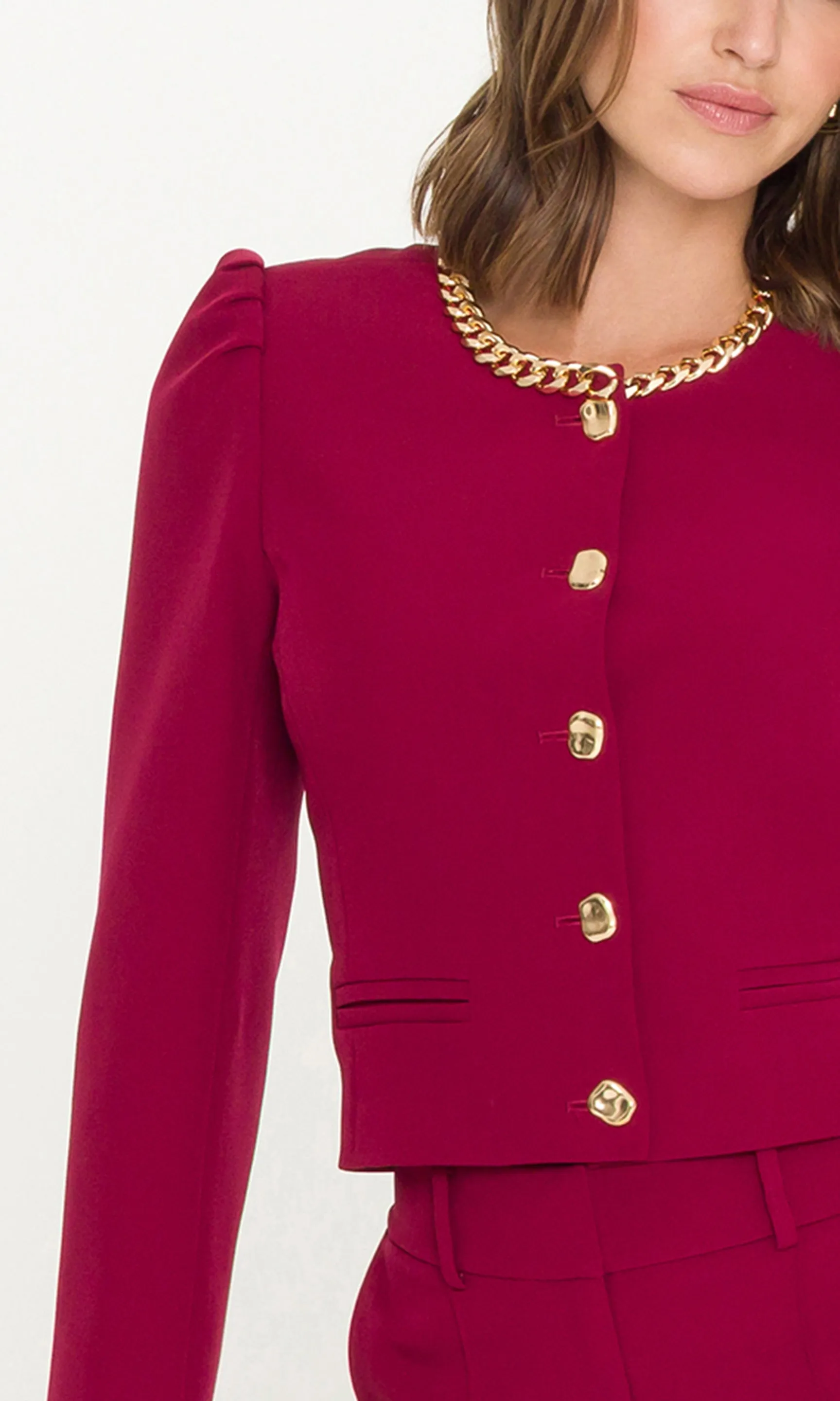 Chiara Chain Embellished Crepe Jacket sold by Generation Love product image thumbnail 4