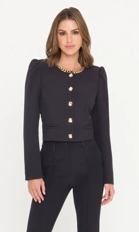 Chiara Chain Embellished Crepe Jacket sold by Generation Love