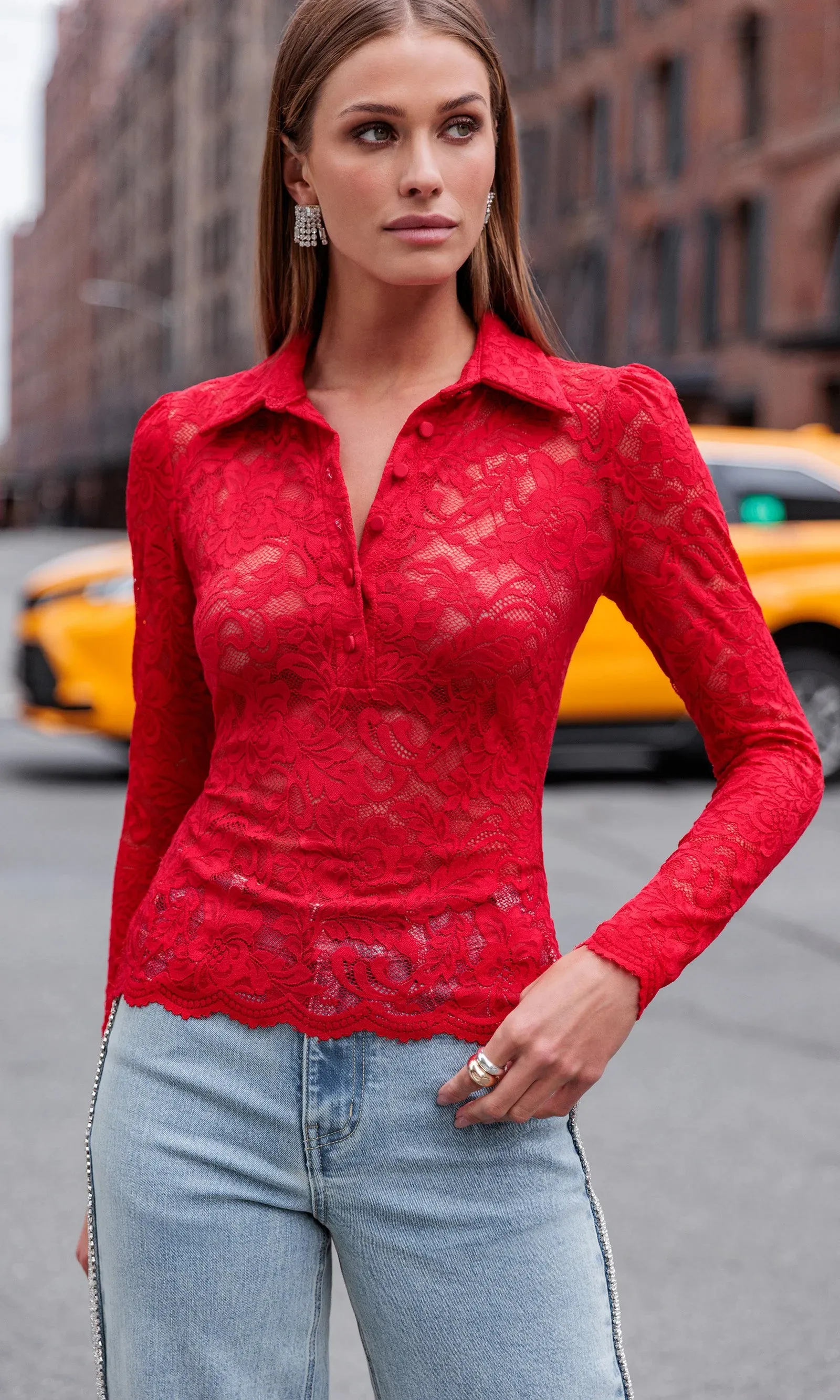 Dominique Lace Top sold by Generation Love