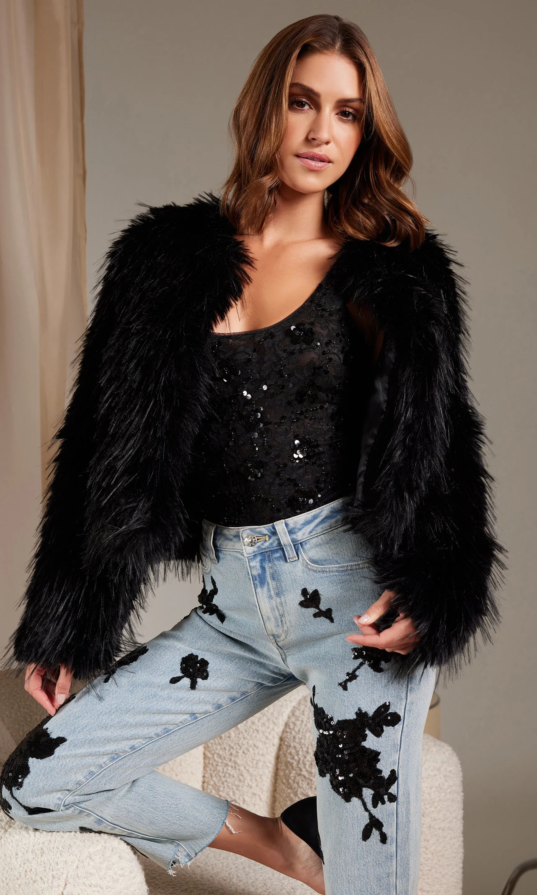 Giana Faux Fur Jacket sold by Generation Love product image thumbnail 2