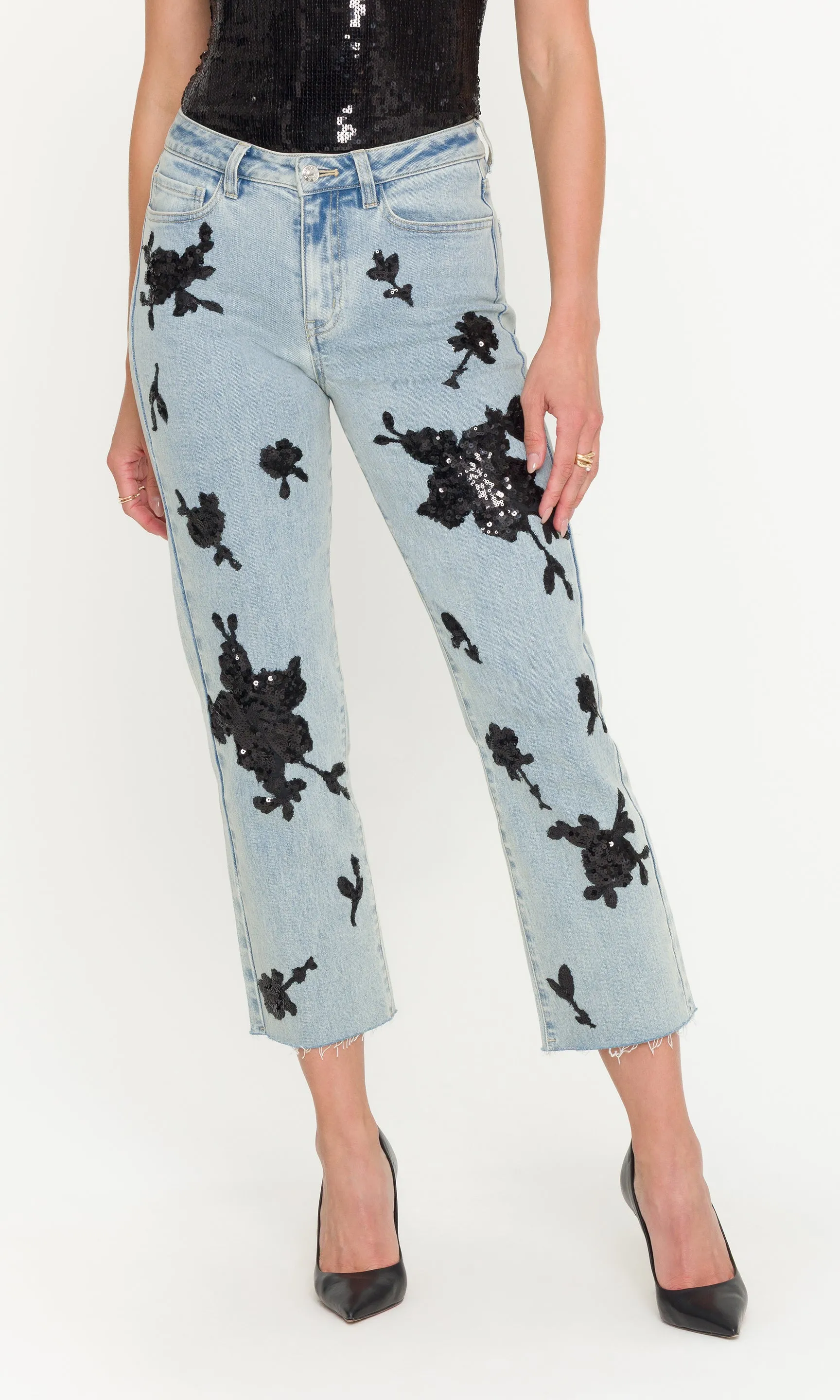 Bella Sequin Embellished Jeans sold by Generation Love product image thumbnail 2