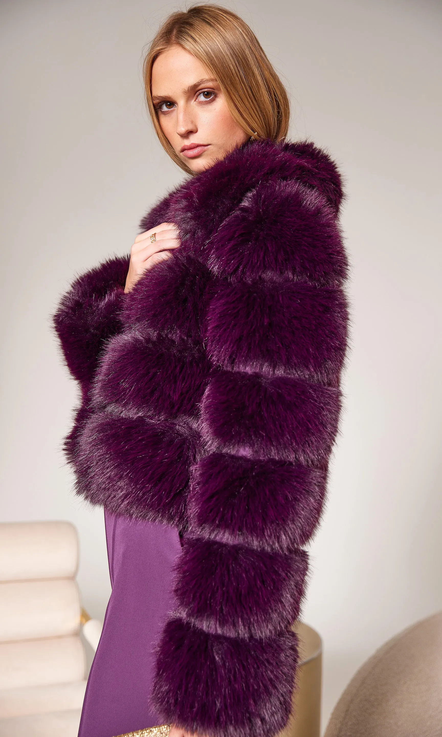 Madison Faux Fur Jacket sold by Generation Love product image thumbnail 3