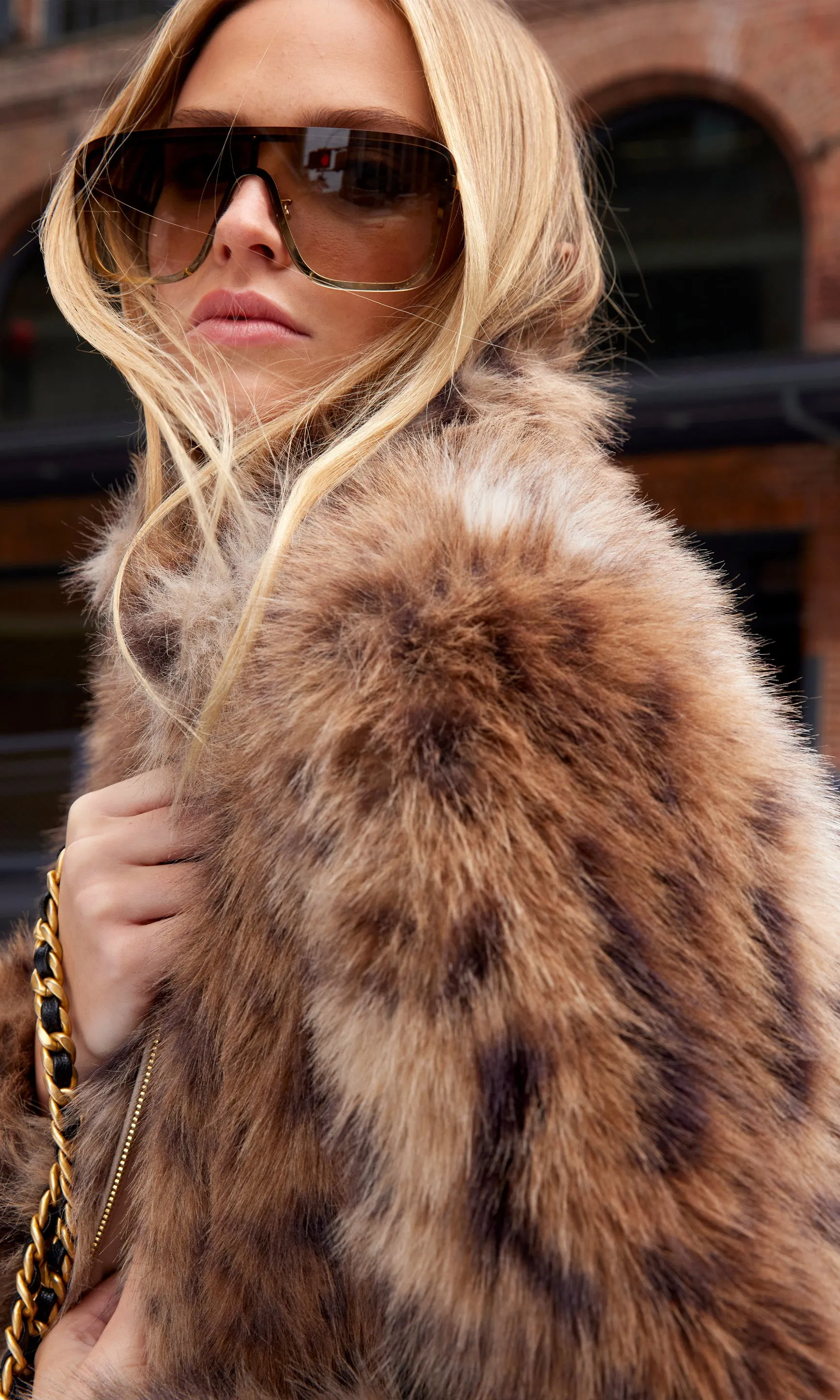Jamie Leopard Faux Fur Jacket sold by Generation Love product image thumbnail 2