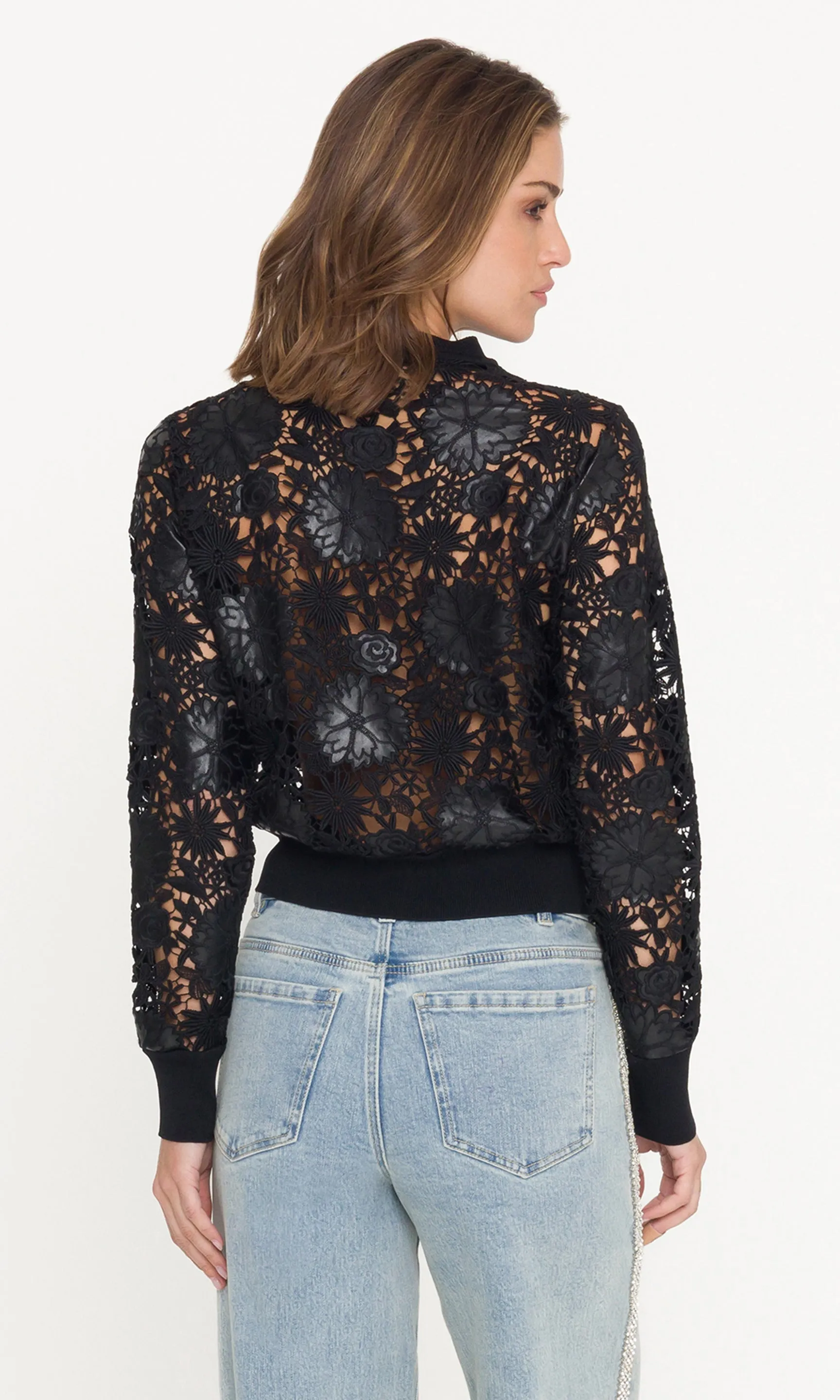 Erin Vegan Leather Lace Cardigan sold by Generation Love product image thumbnail 5