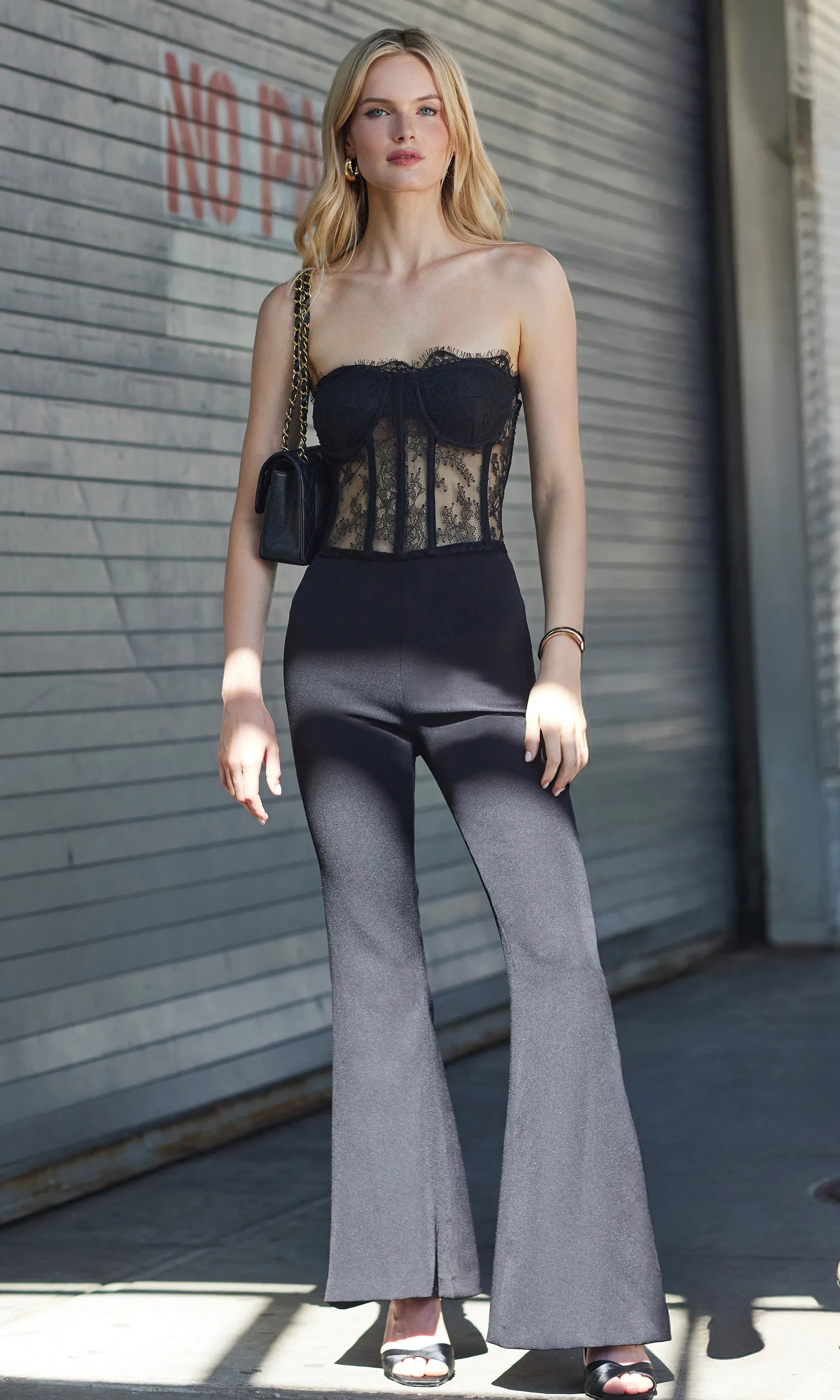 Narcissa Lace Bustier Jumpsuit sold by Generation Love product image thumbnail 3