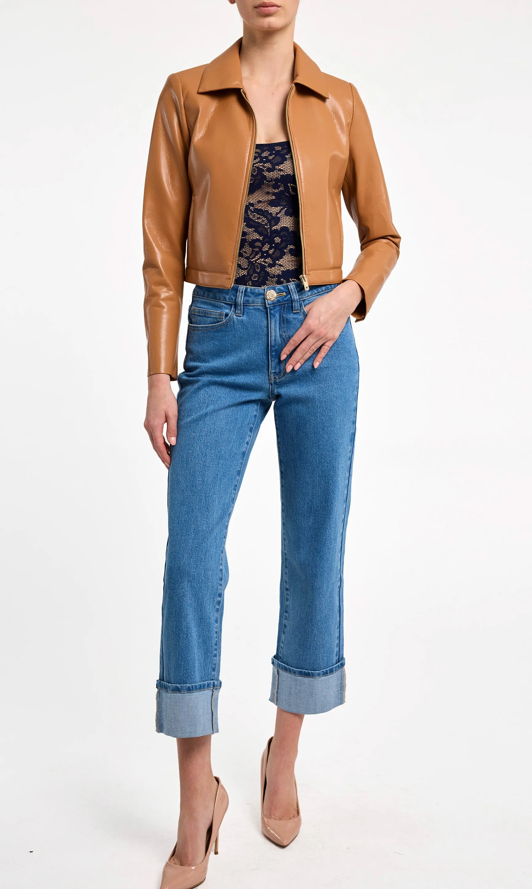 Lola Vegan Leather Jacket sold by Generation Love product image thumbnail 3