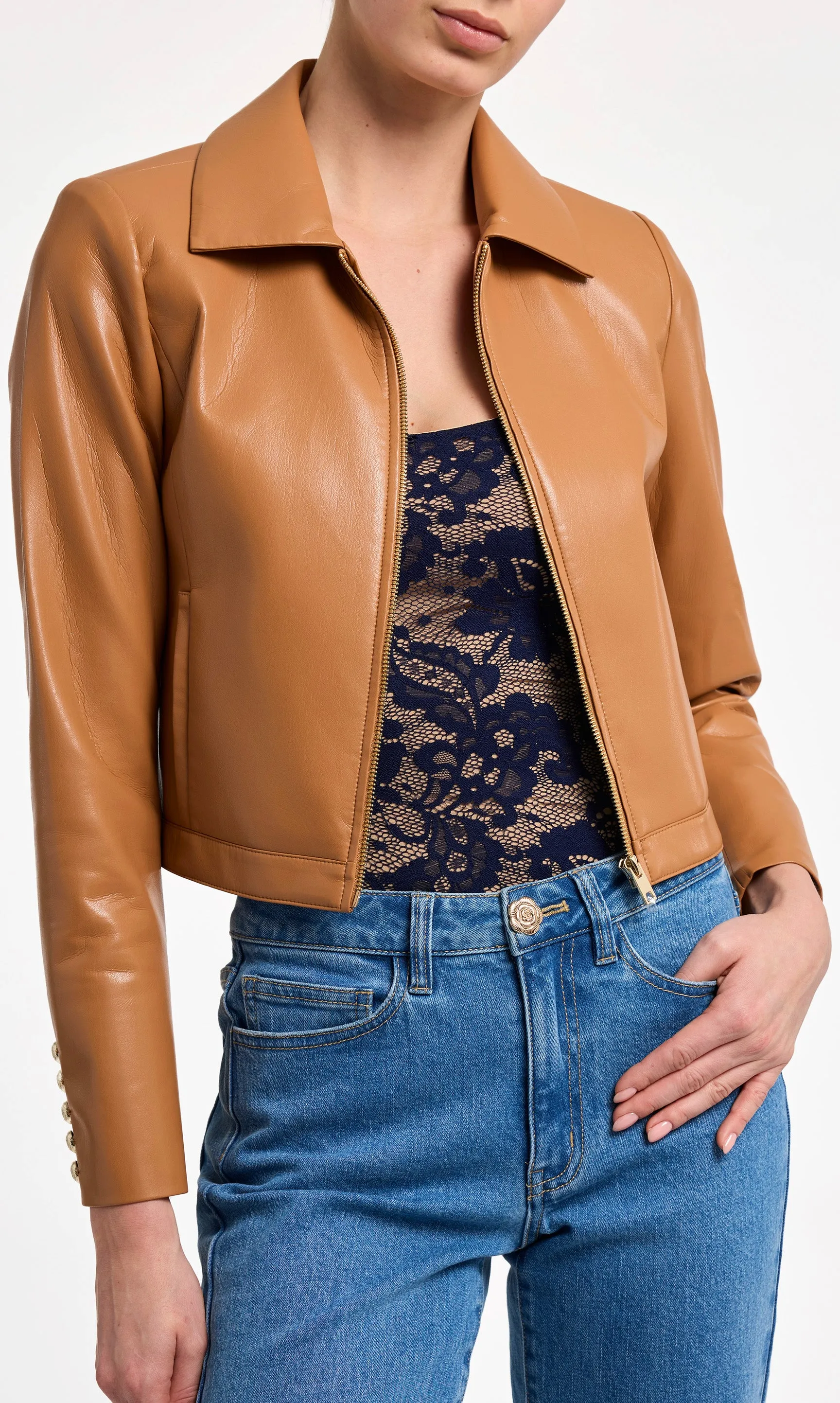 Lola Vegan Leather Jacket sold by Generation Love