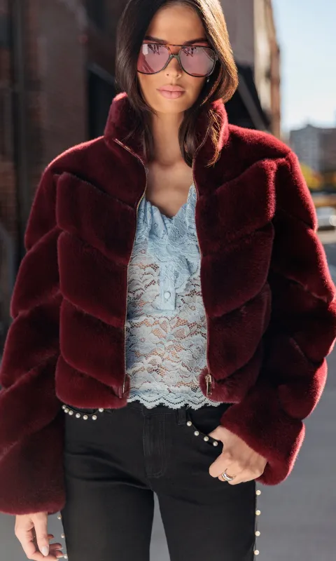 Brianna Faux Fur Jacket sold by Generation Love