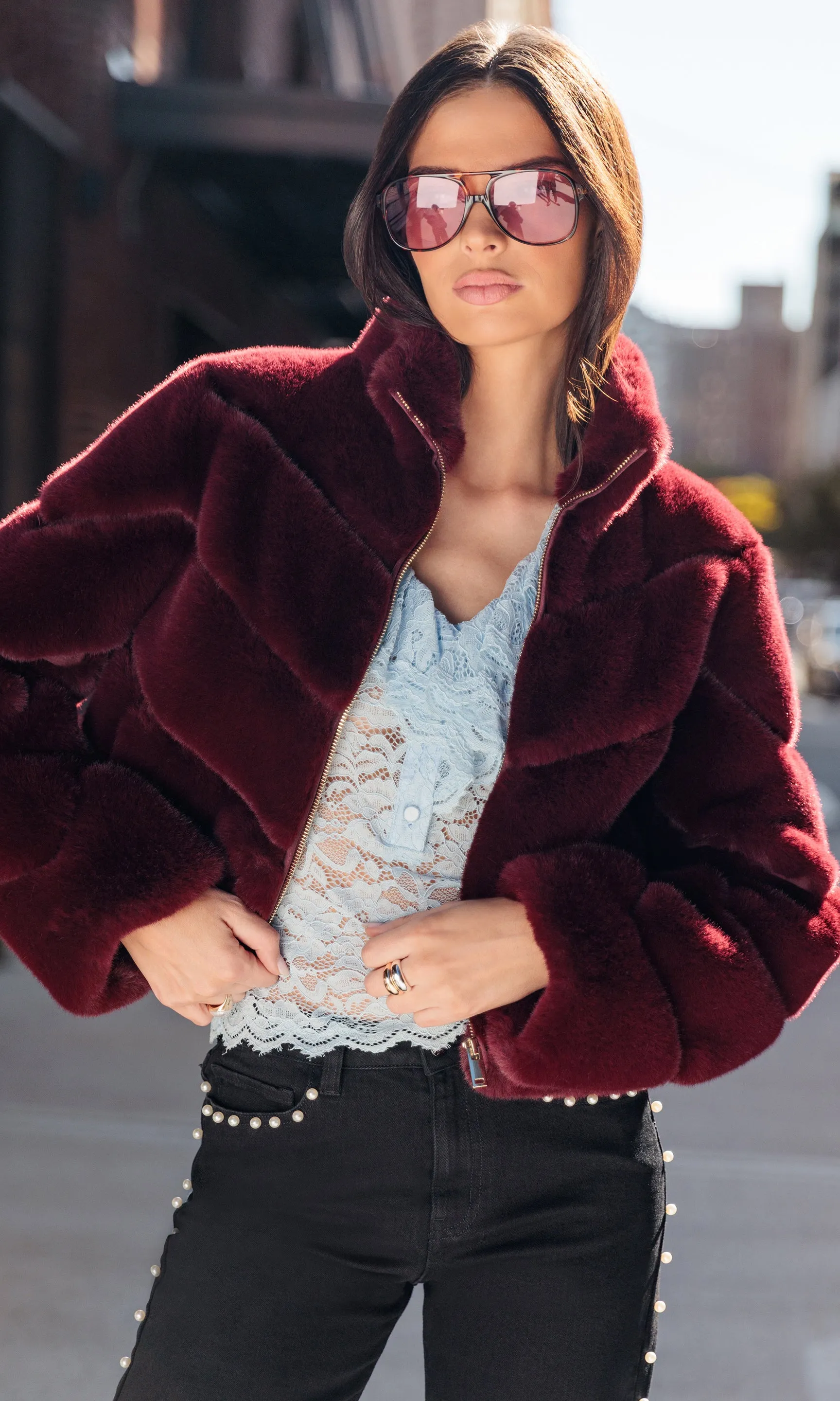 Brianna Faux Fur Jacket sold by Generation Love product image thumbnail 2