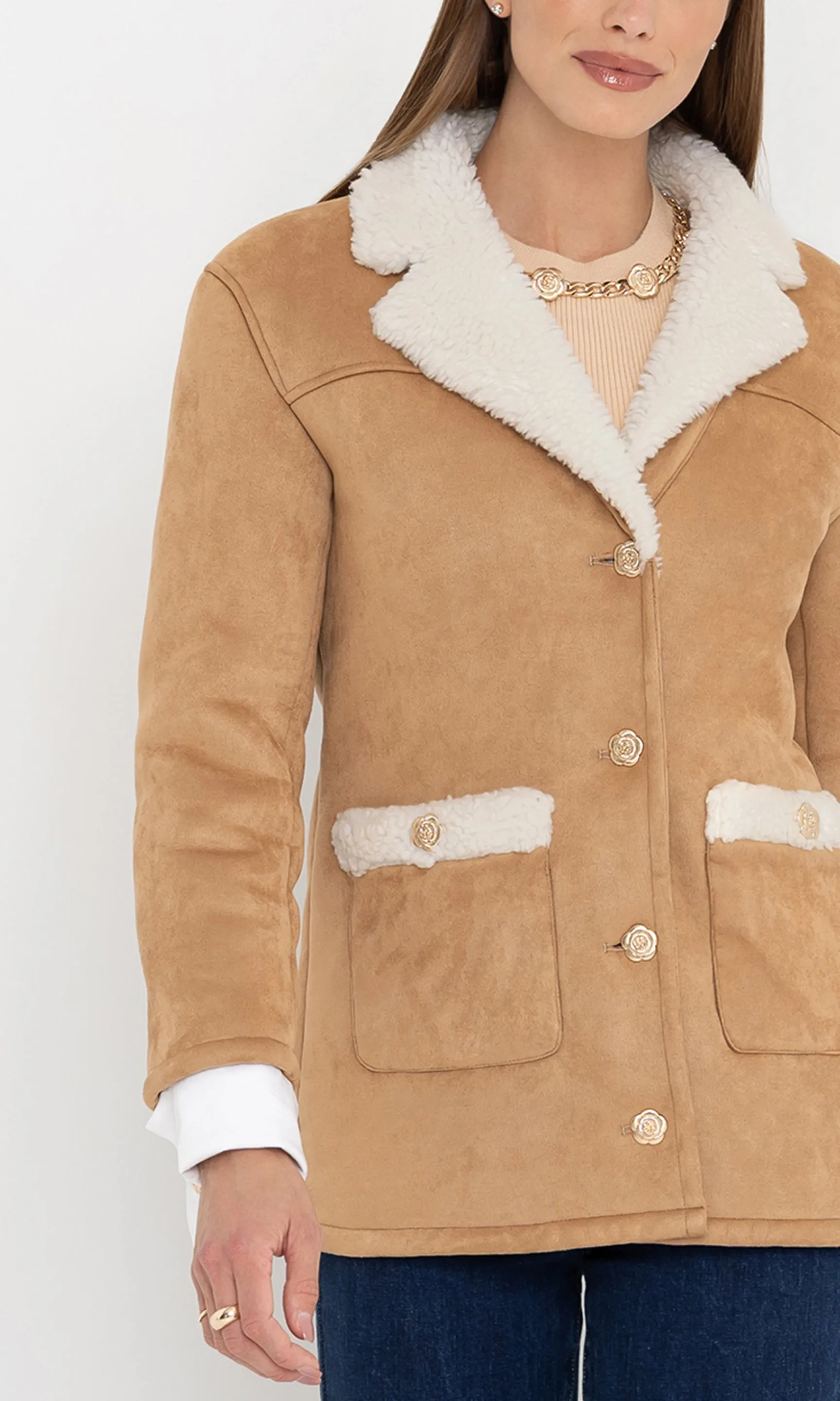 Luvia Faux Shearling Jacket sold by Generation Love product image thumbnail 5