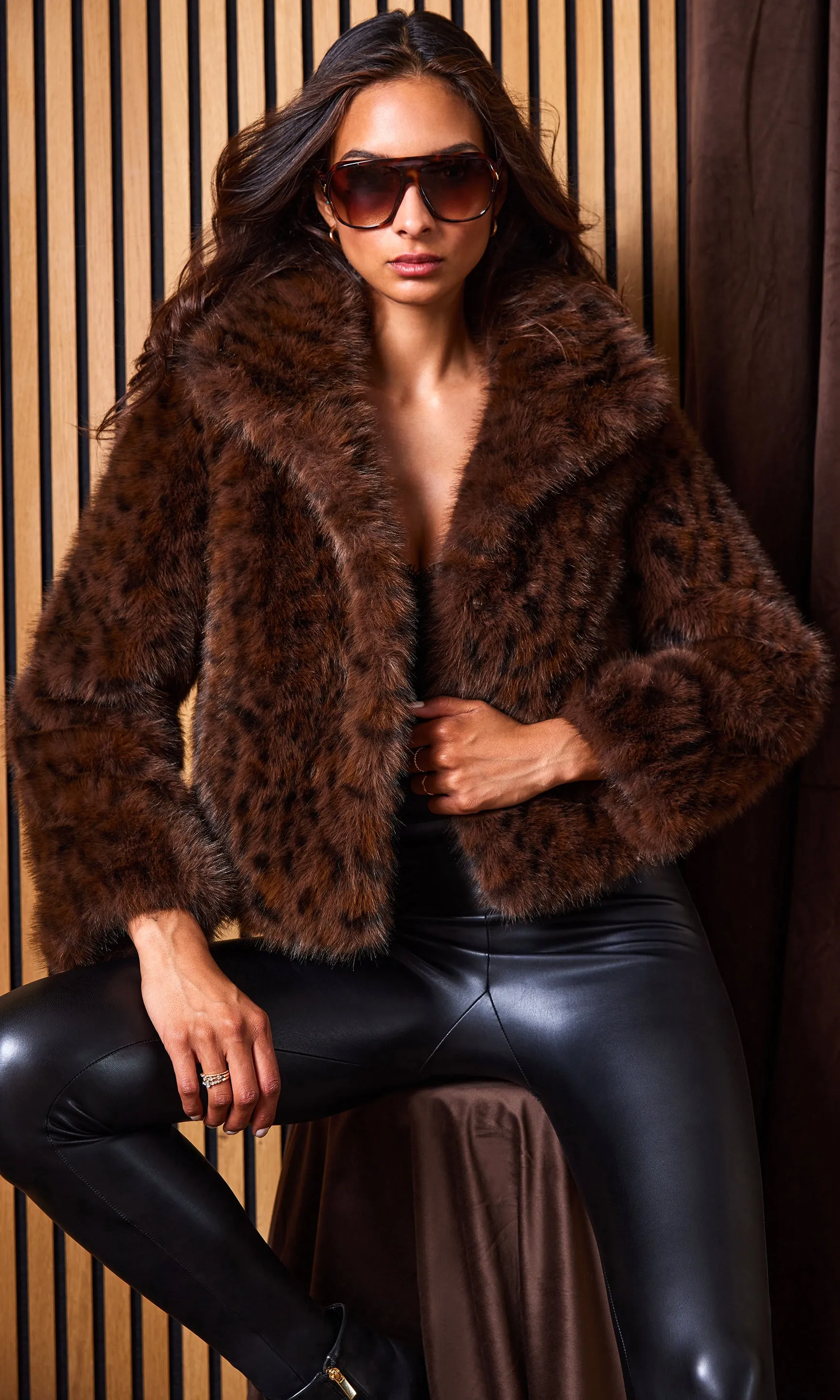Lexy Leopard Faux Fur Jacket sold by Generation Love product image thumbnail 2