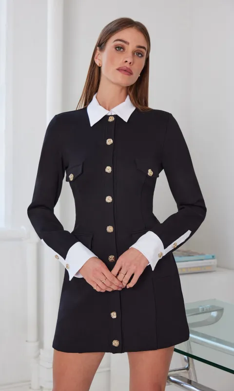 Kendall Poplin Combo Ponte Dress made by Generation Love