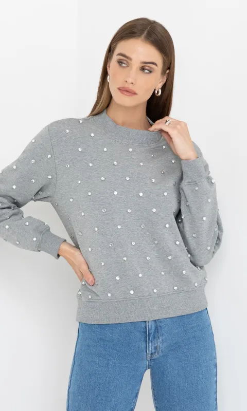 Julie Crystal Stud Sweatshirt sold by Generation Love