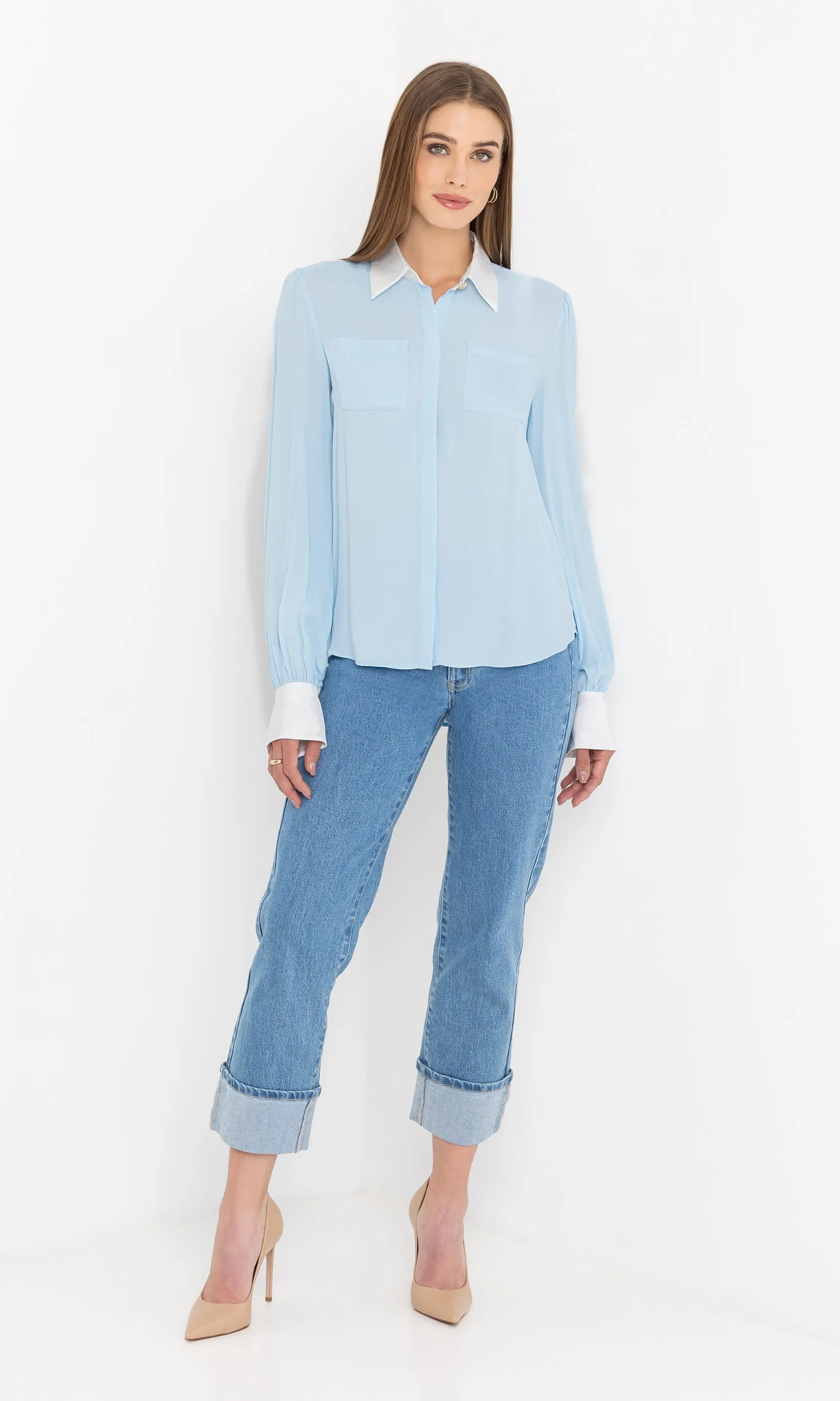 Denise Georgette Combo Blouse sold by Generation Love product image thumbnail 5