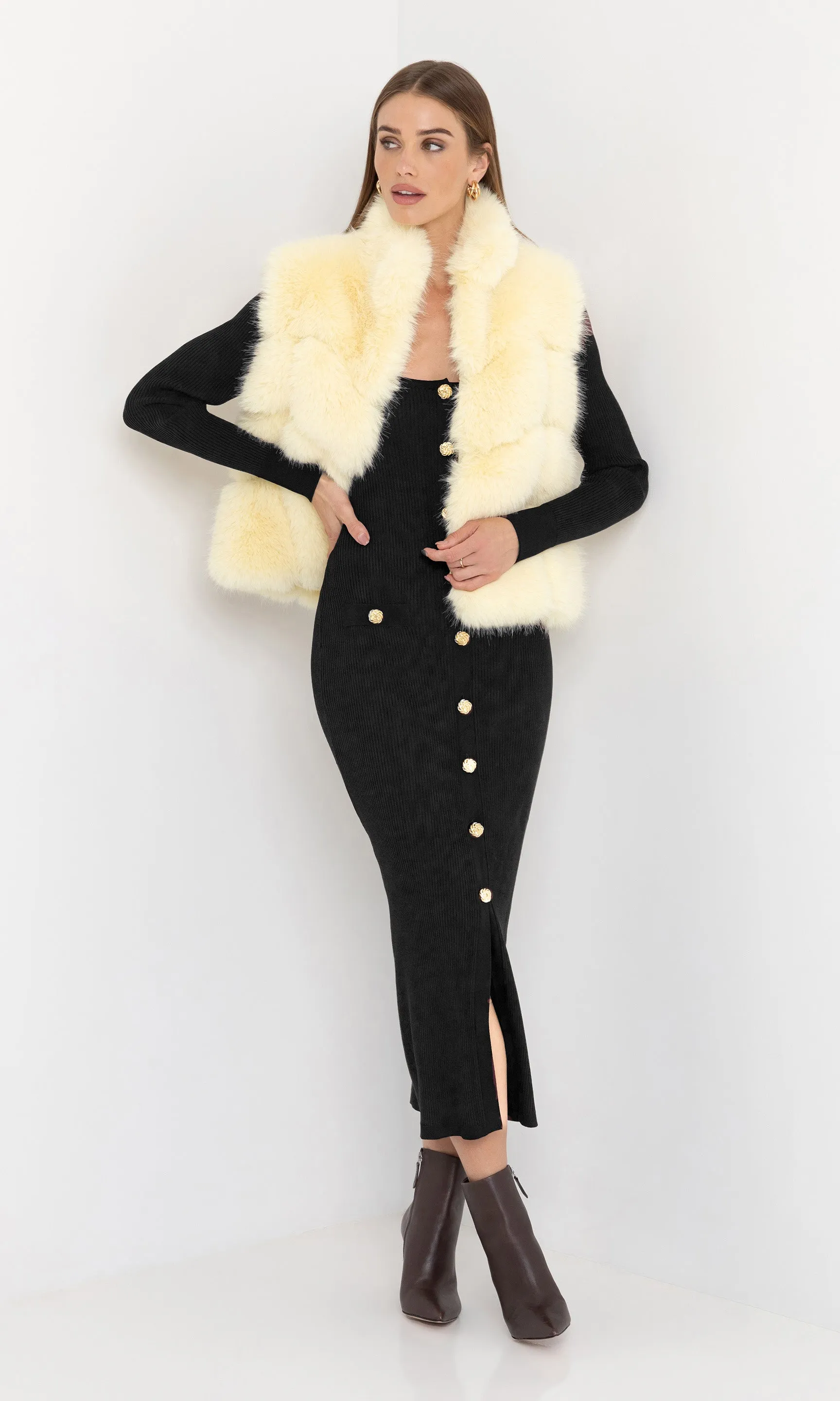 Rosario Faux Fur Vest sold by Generation Love product image thumbnail 5