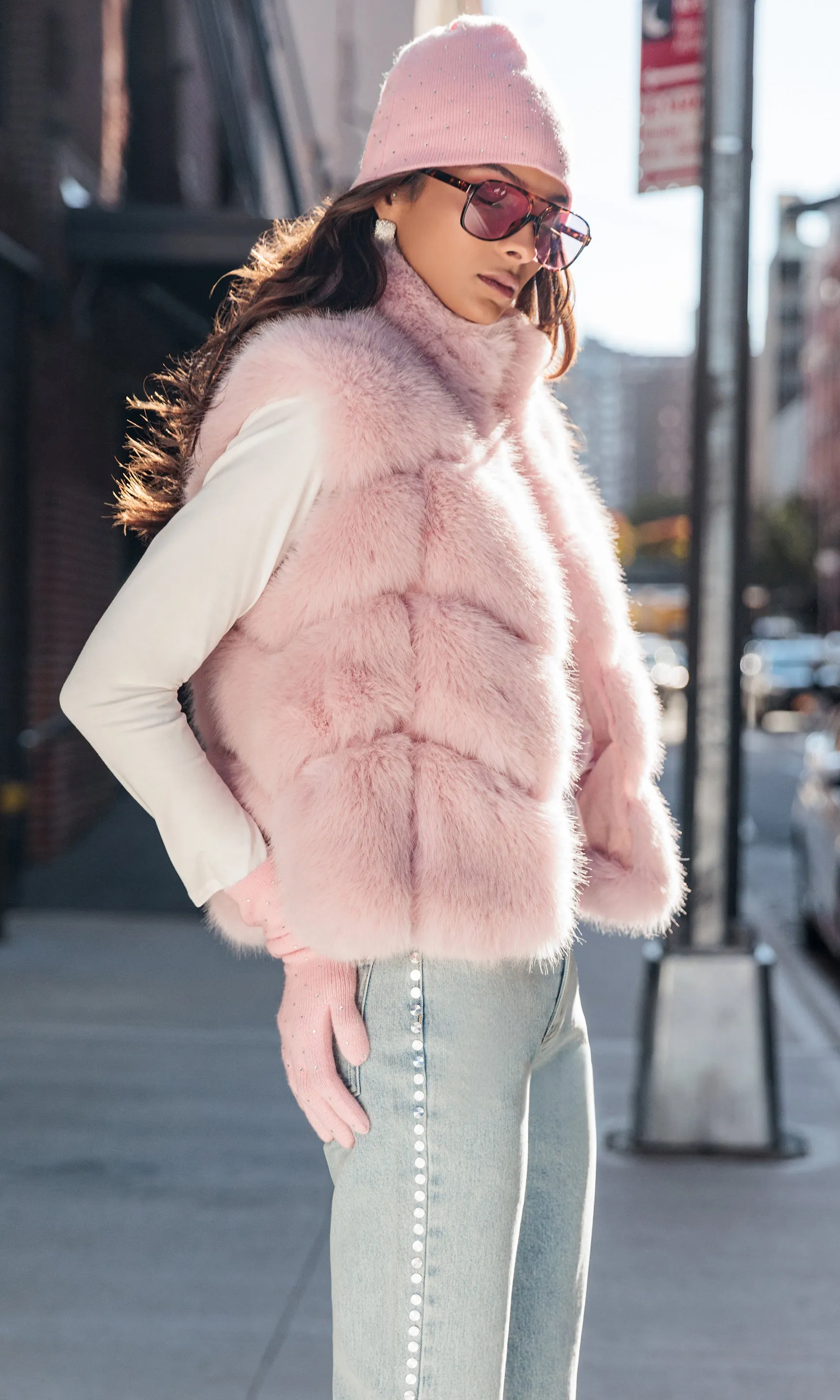 Rosario Faux Fur Vest sold by Generation Love product image thumbnail 4