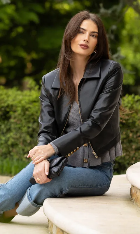 Lola Vegan Leather Jacket sold by Generation Love