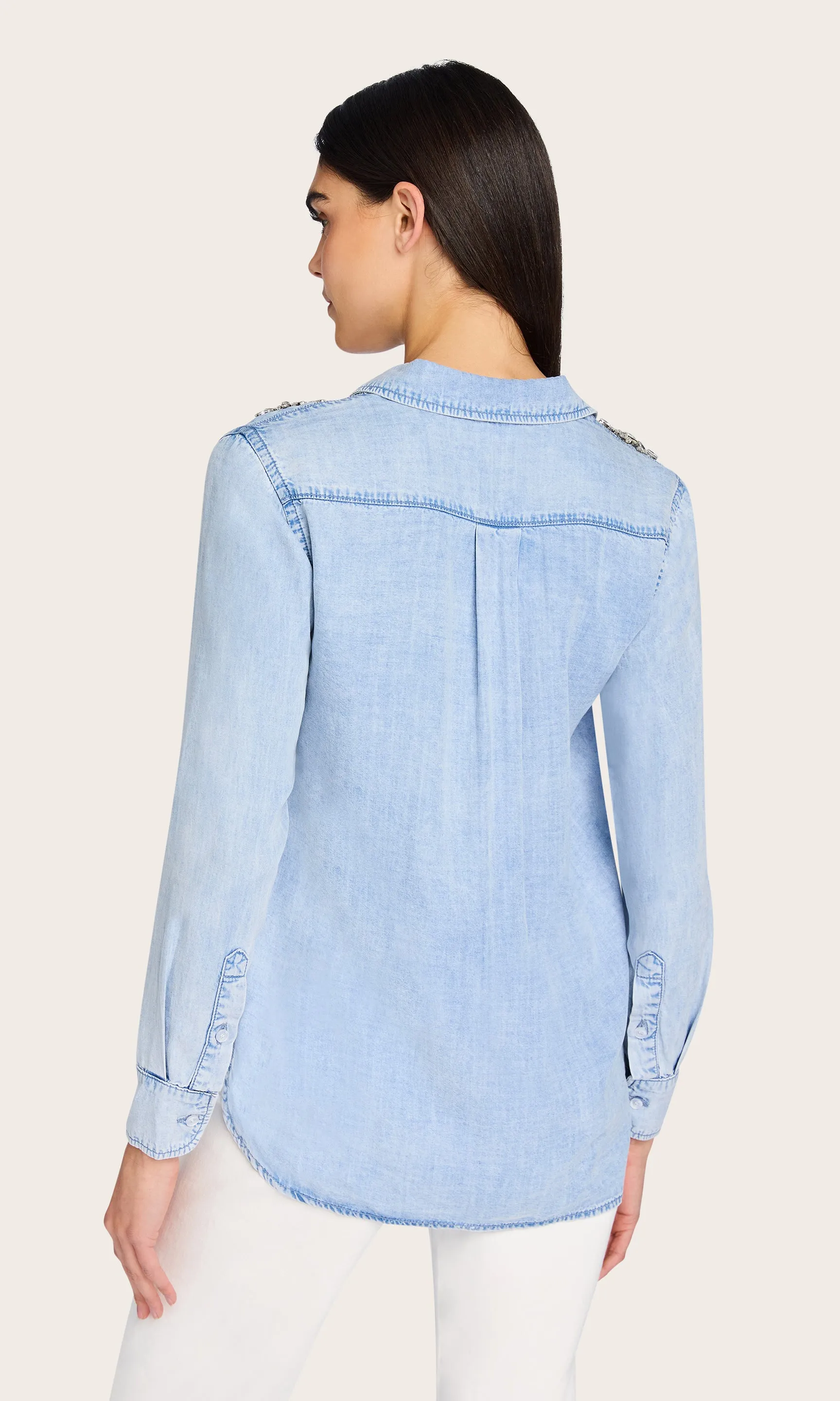 Mitchie Denim Shirt sold by Generation Love product image thumbnail 5