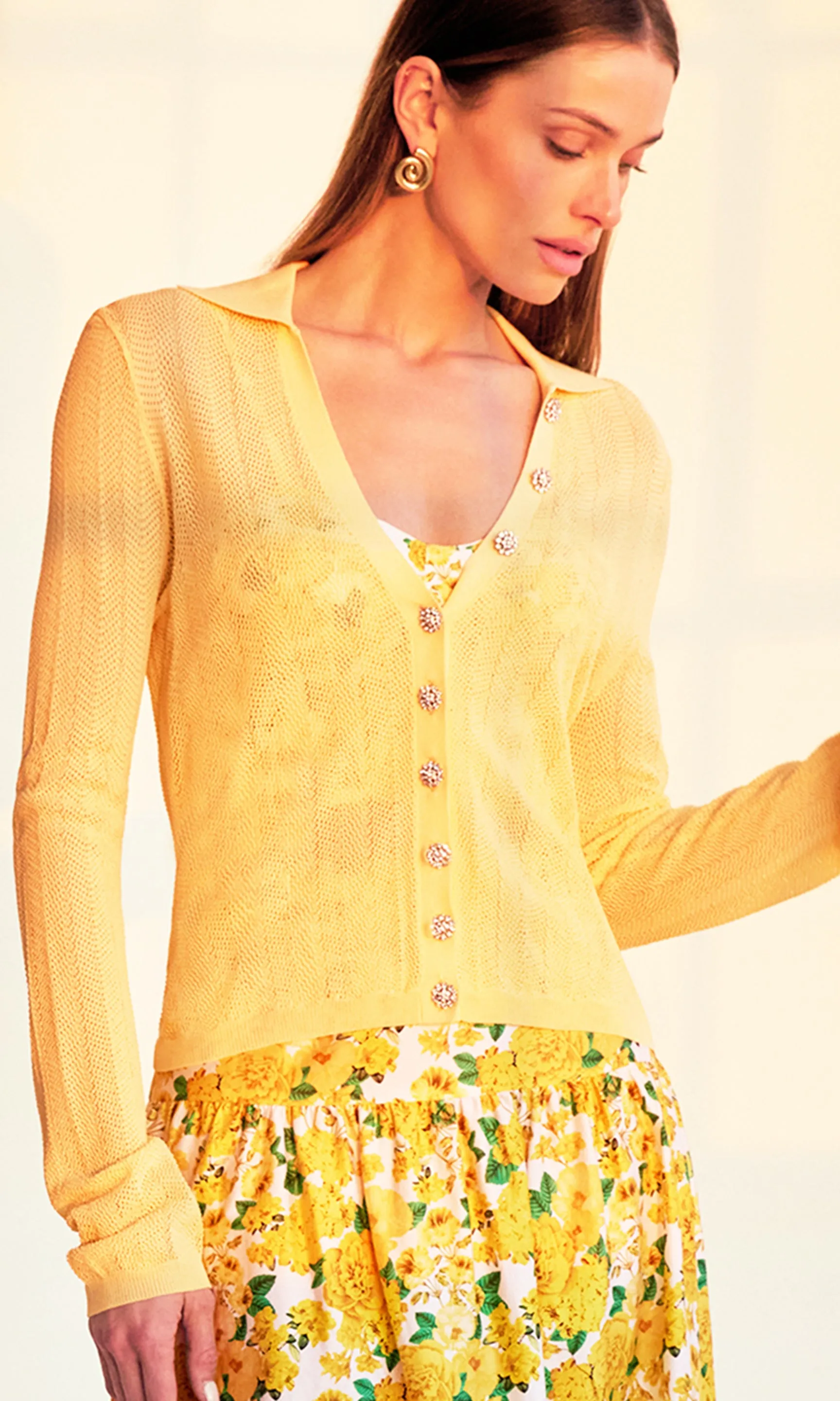 Megan Pointelle Cardigan sold by Generation Love product image thumbnail 3